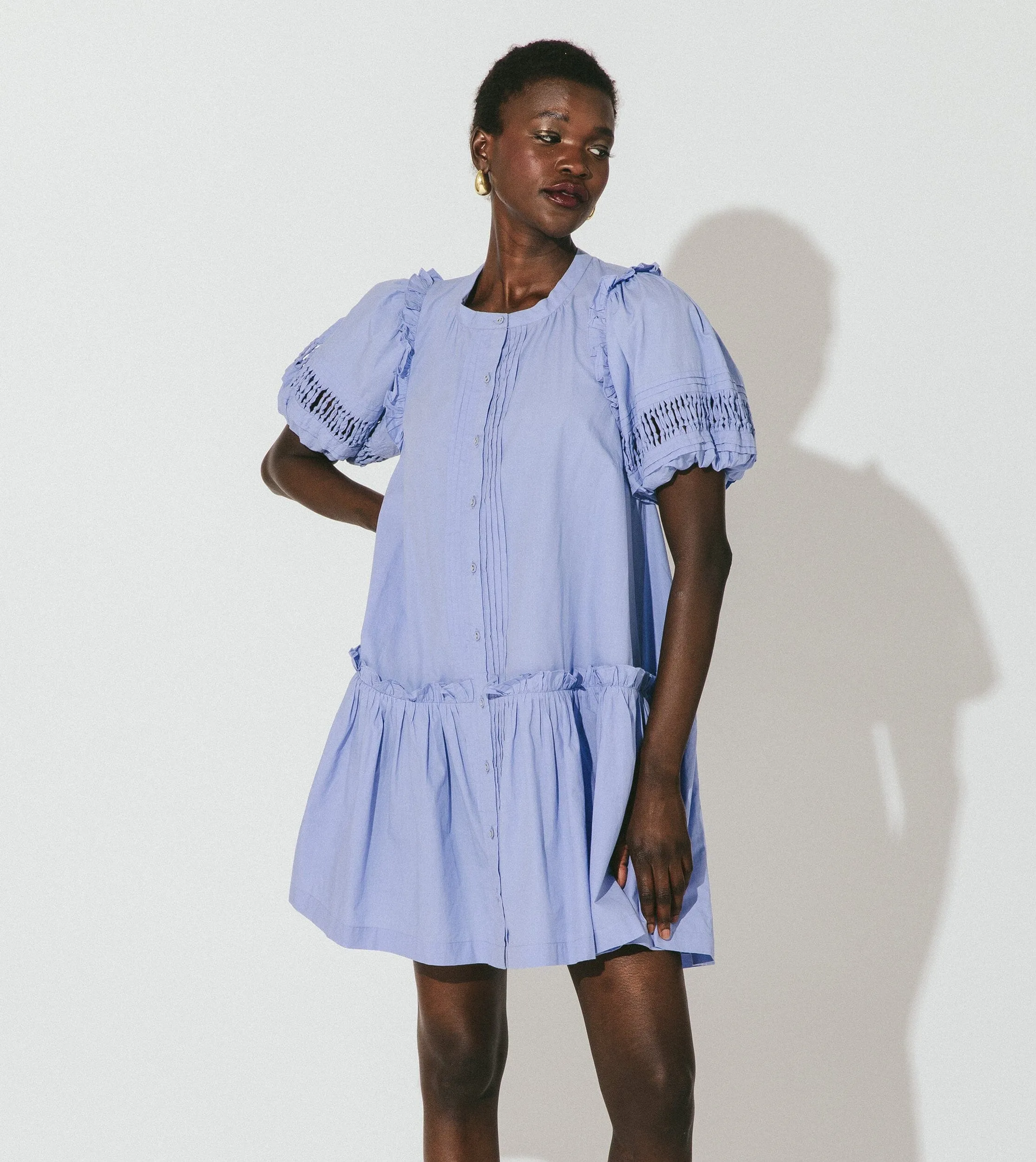 Dolly Mini Dress | Periwinkle sold by Cleobella