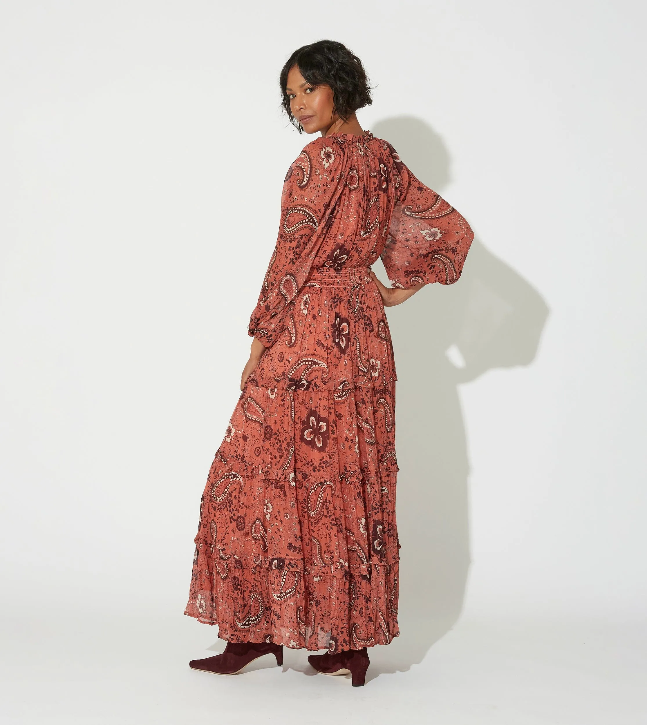 Elowen Ankle Dress | Rhode Paisley sold by Cleobella product image thumbnail 2