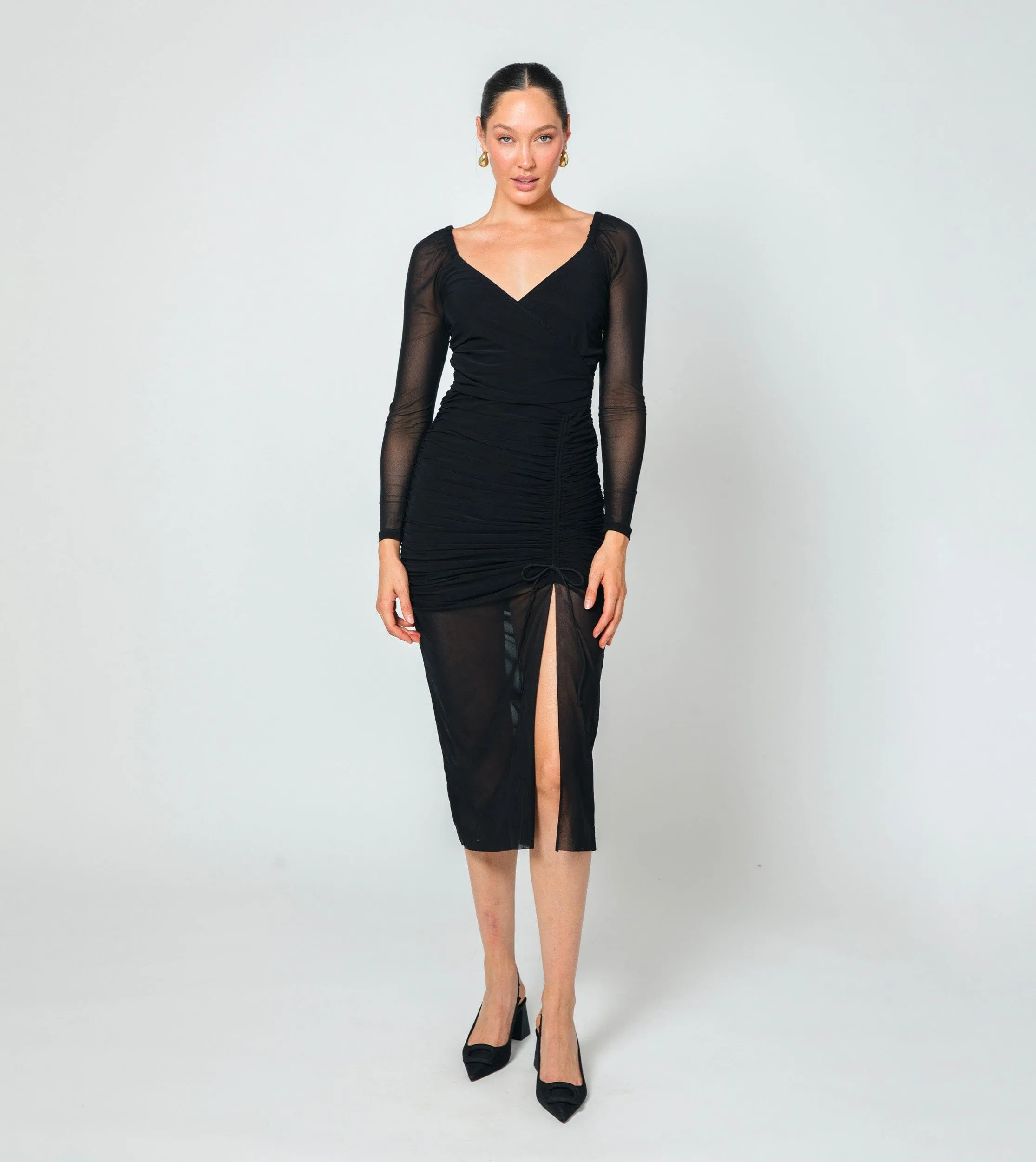 Chantal Mesh Midi Dress | Black sold by Cleobella product image thumbnail 2