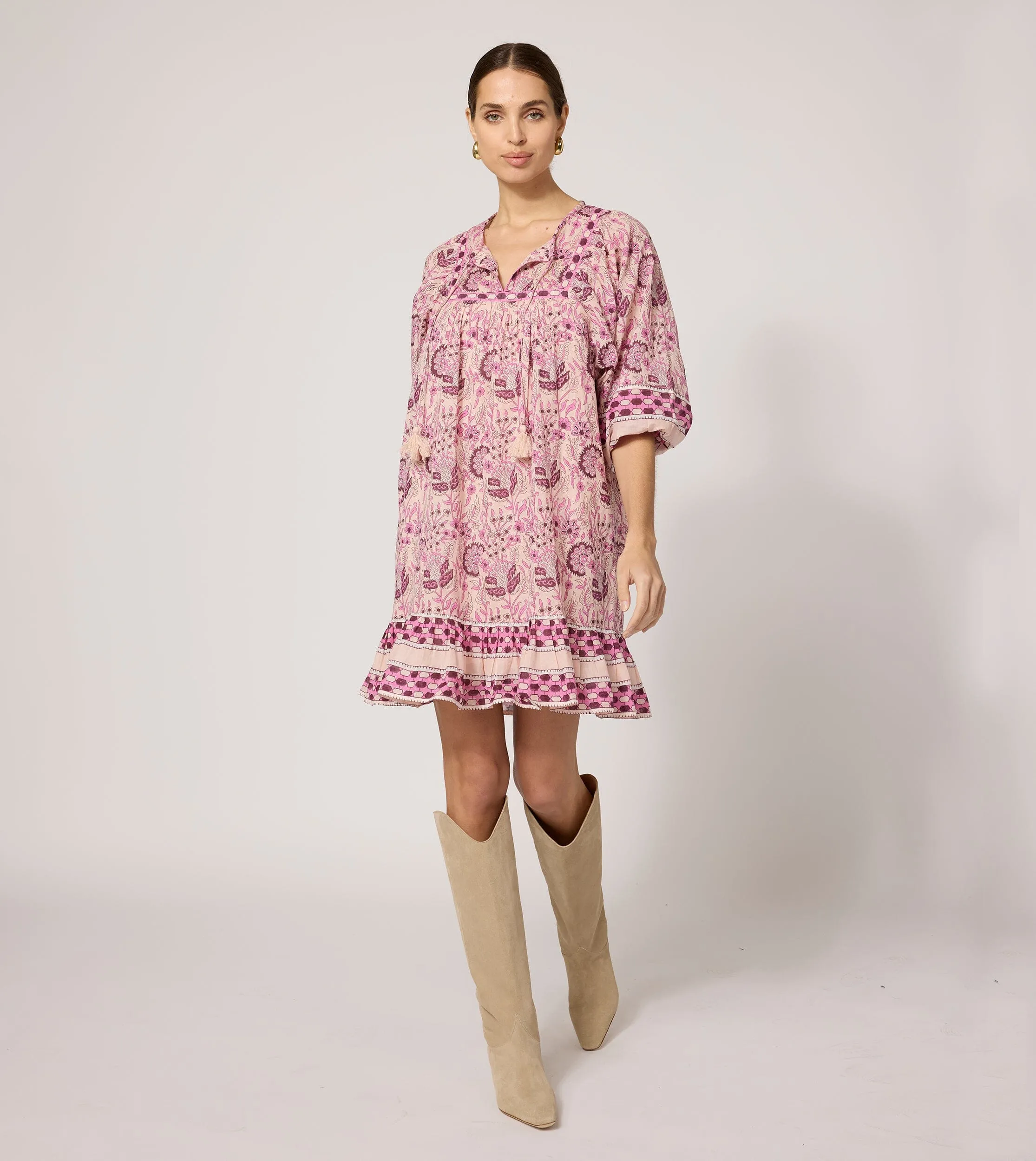 Magdalena Mini Dress | Vintage Rose sold by Cleobella product image thumbnail 3