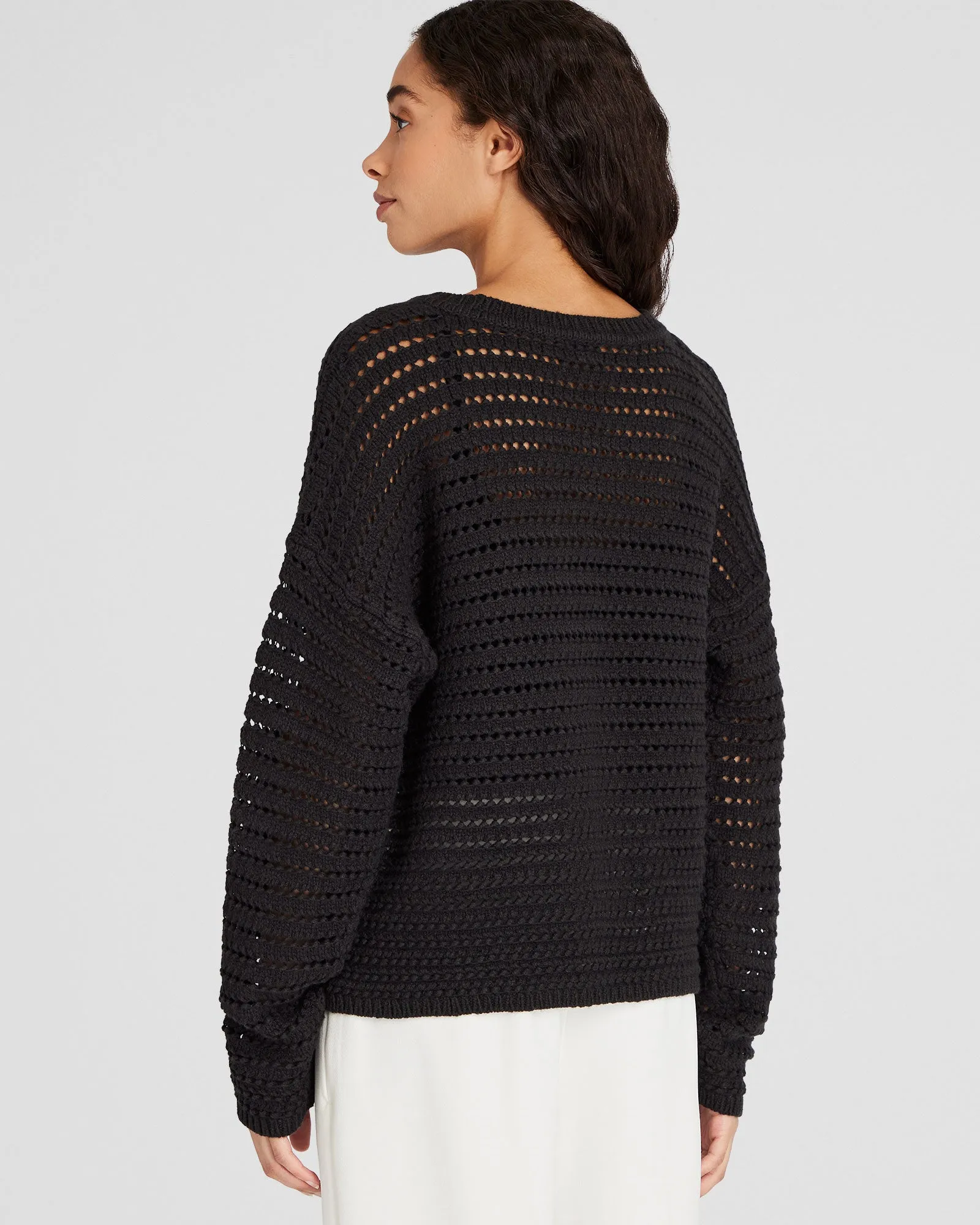Mixed-Yarn Open-Stitch Sweater sold by Club Monaco product image thumbnail 3