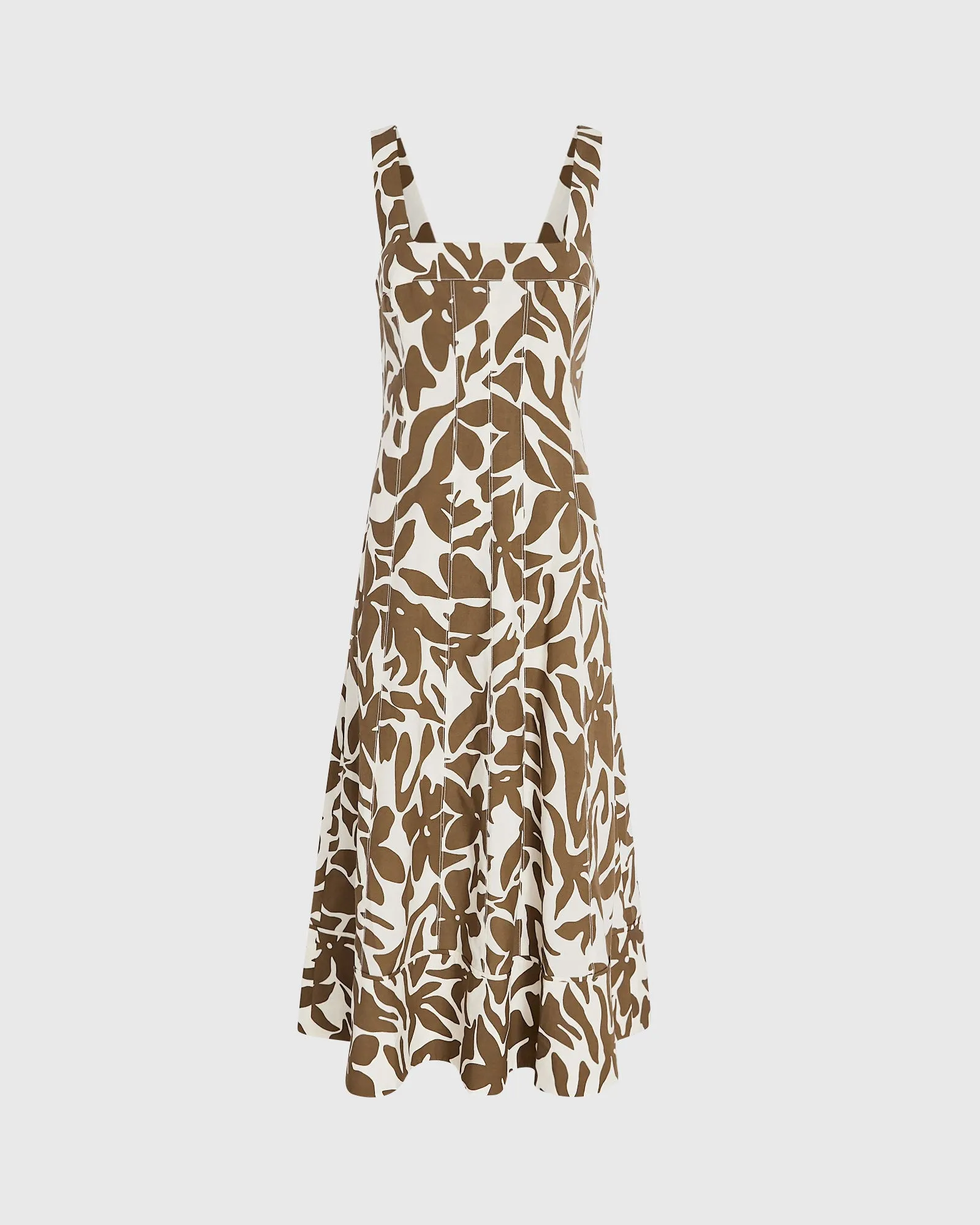 Printed Square-Neck Midi Dress sold by Club Monaco product image thumbnail 5