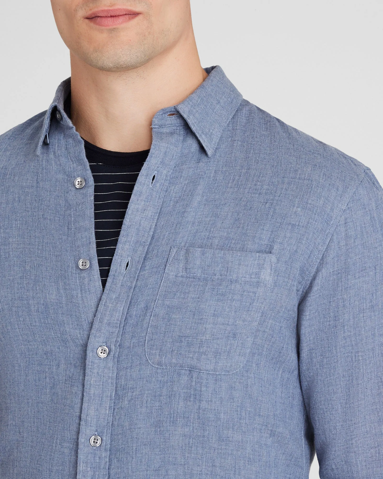 Lightweight Doubleface Long-Sleeve Shirt sold by Club Monaco product image thumbnail 2