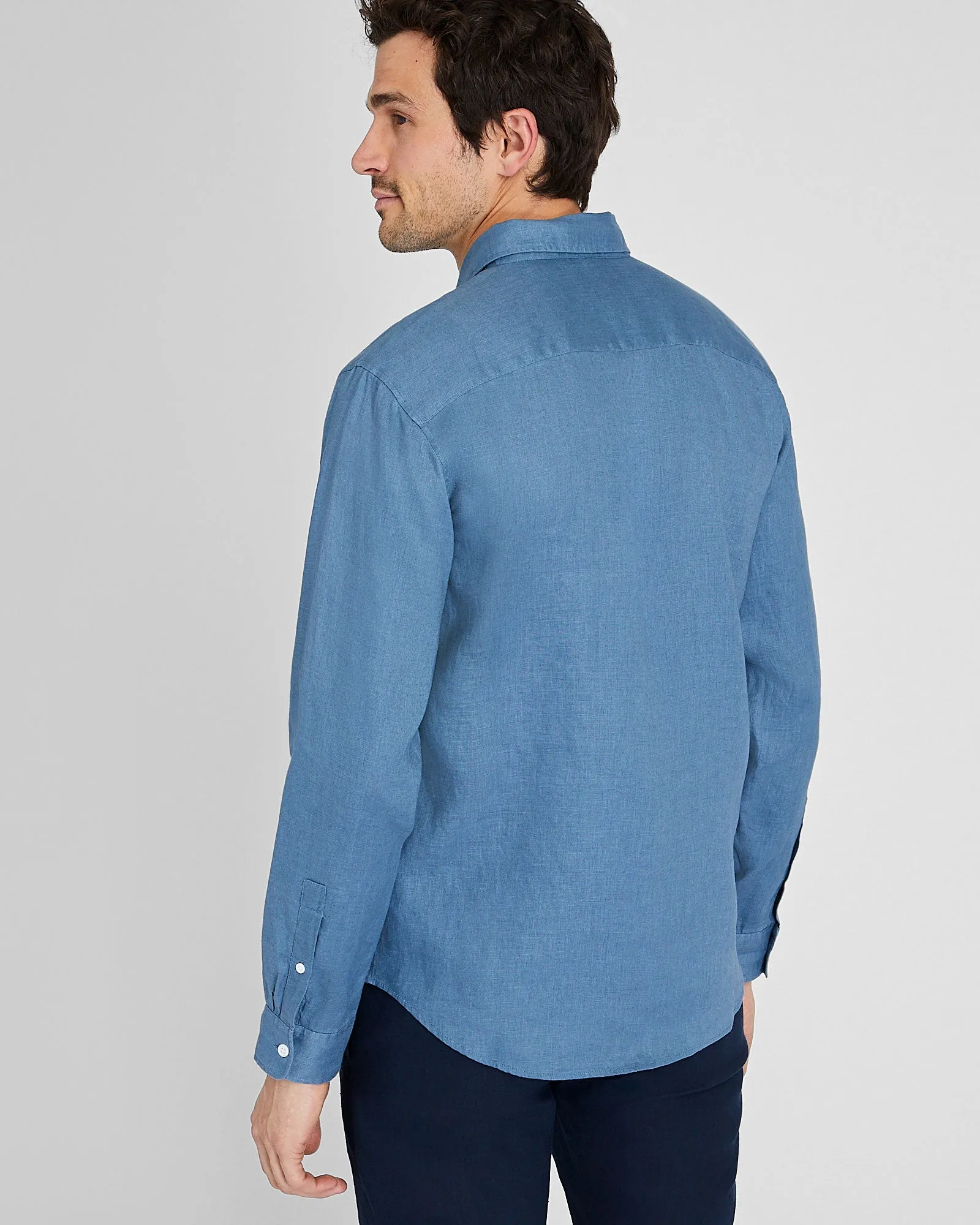 Long-Sleeve Solid Linen Shirt sold by Club Monaco product image thumbnail 3