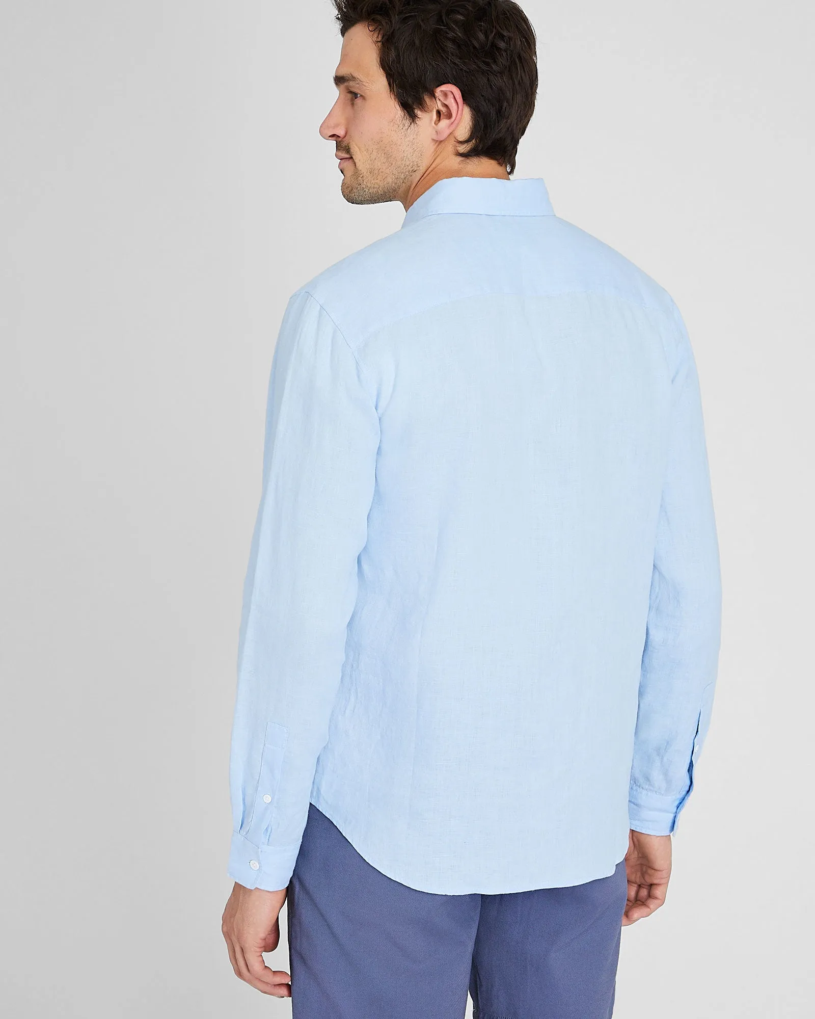 Long-Sleeve Solid Linen Shirt sold by Club Monaco product image thumbnail 3