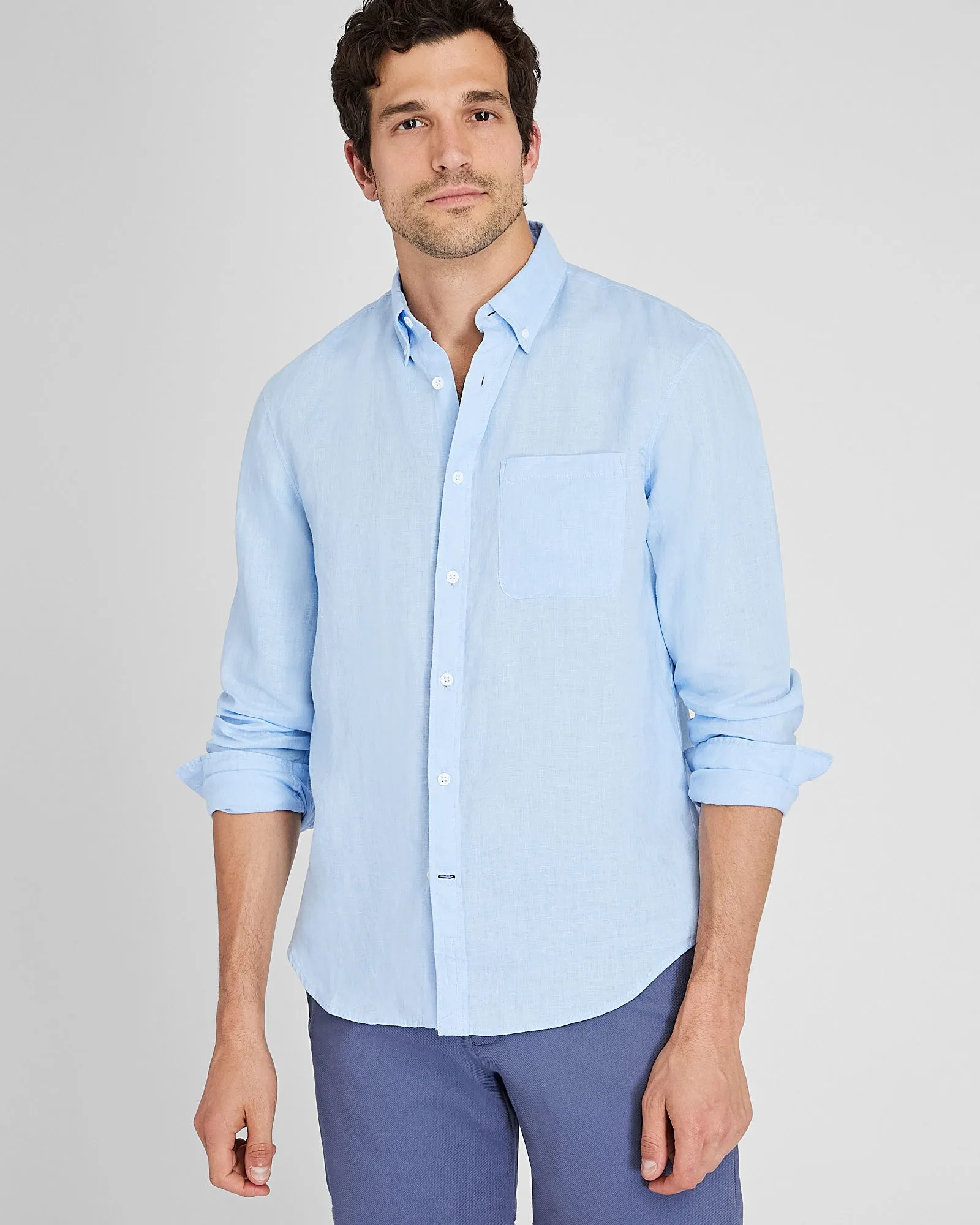 Long-Sleeve Solid Linen Shirt sold by Club Monaco