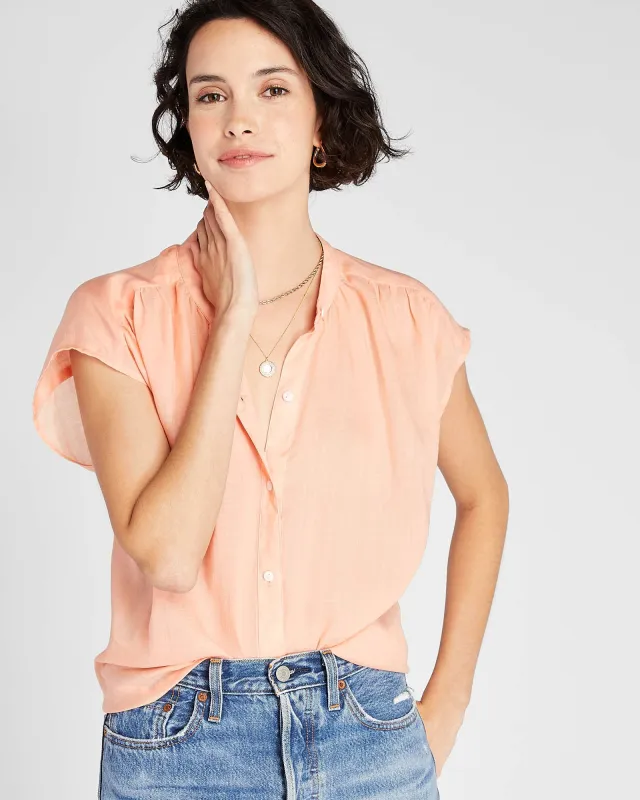 Ramie Sleeveless Shirt sold by Club Monaco
