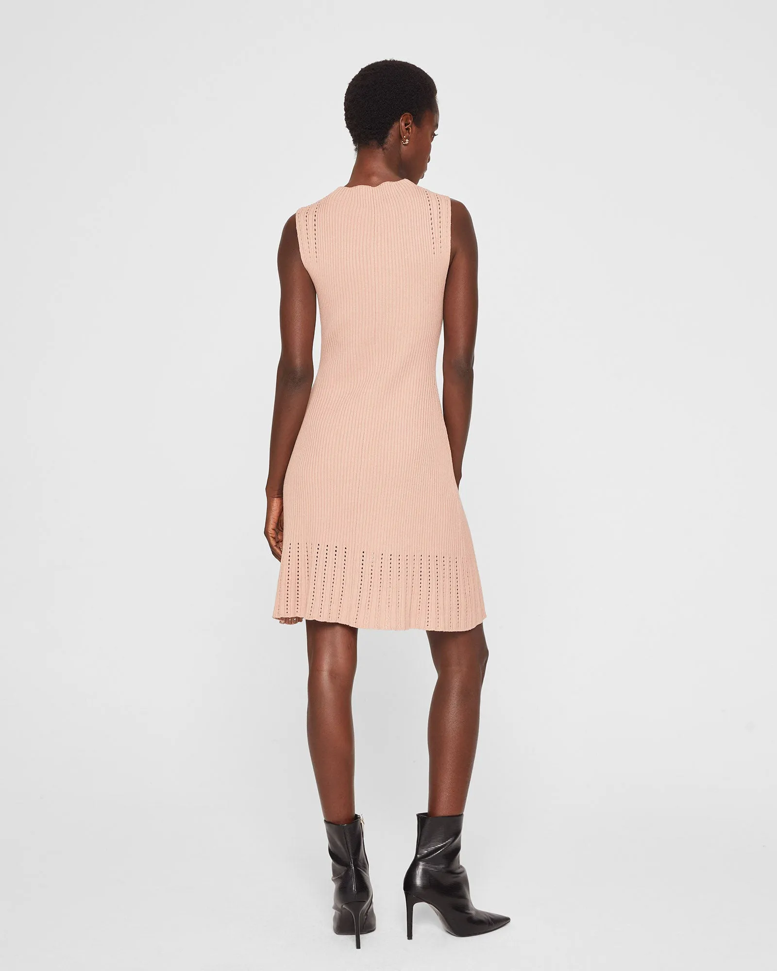 Sleeveless Ribbed Pointelle Dress sold by Club Monaco product image thumbnail 4