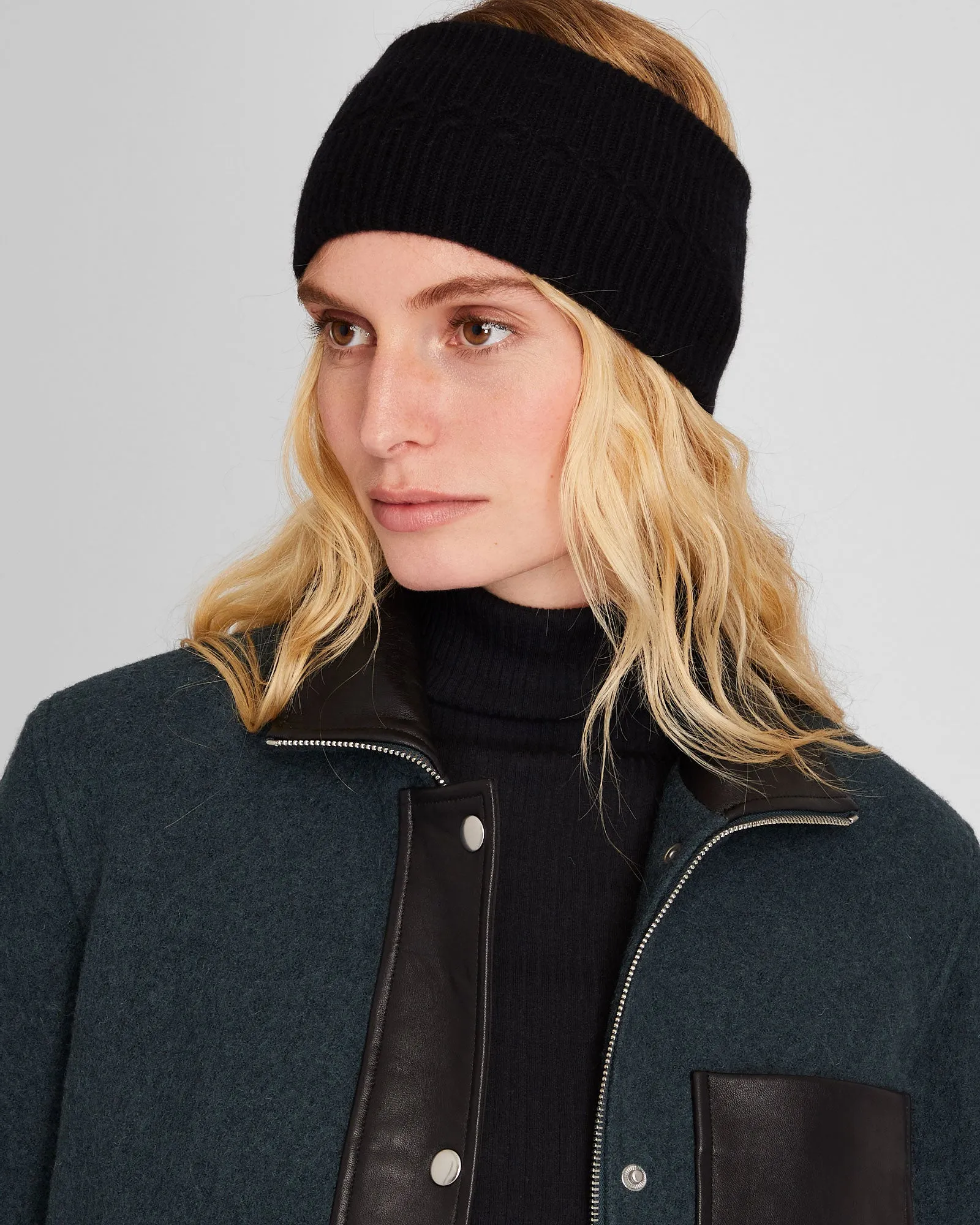 Rib Cashmere Headband sold by Club Monaco product image thumbnail 2