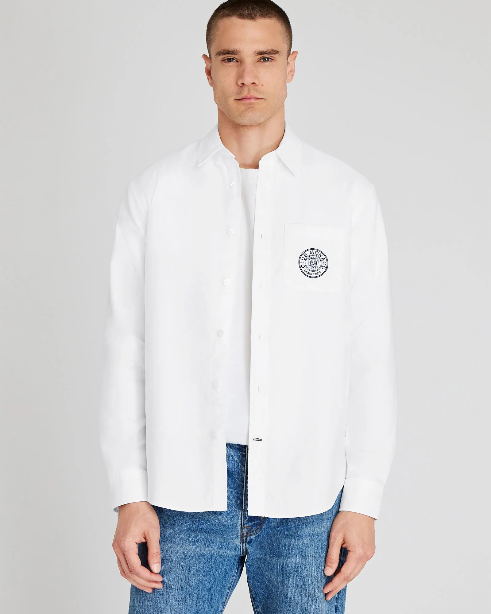 Crest Oxford Shirt sold by Club Monaco product image thumbnail 2