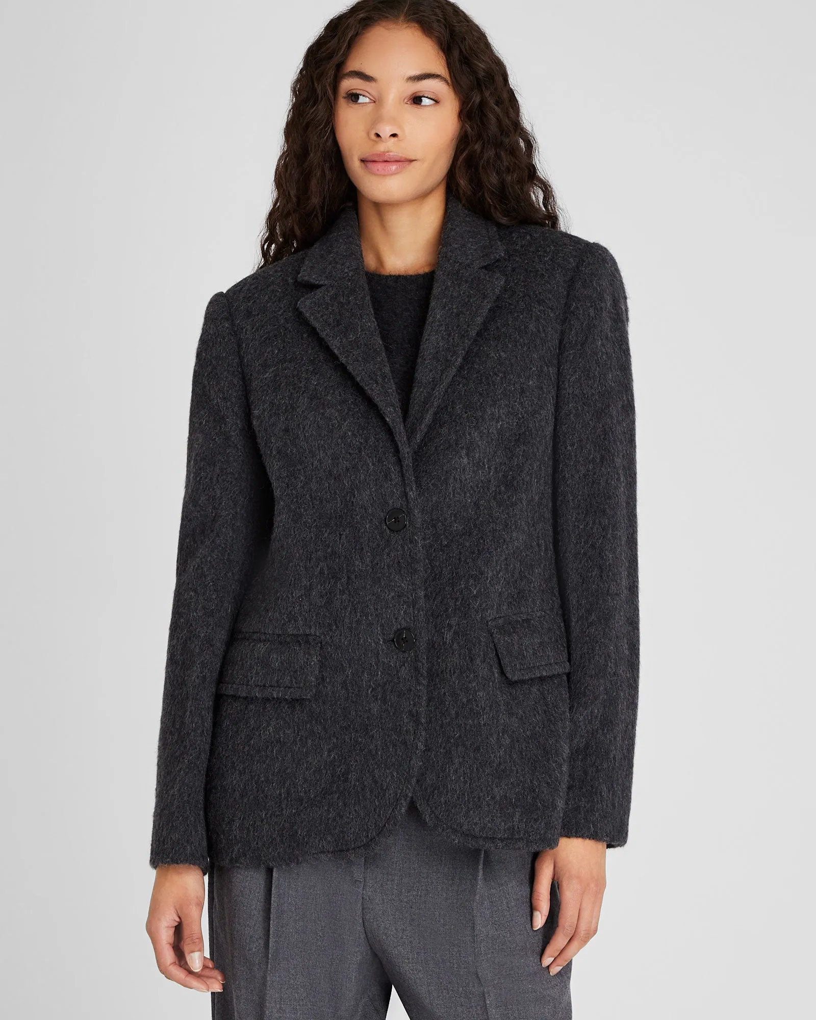 Plush Single-Breasted Wool Blazer sold by Club Monaco