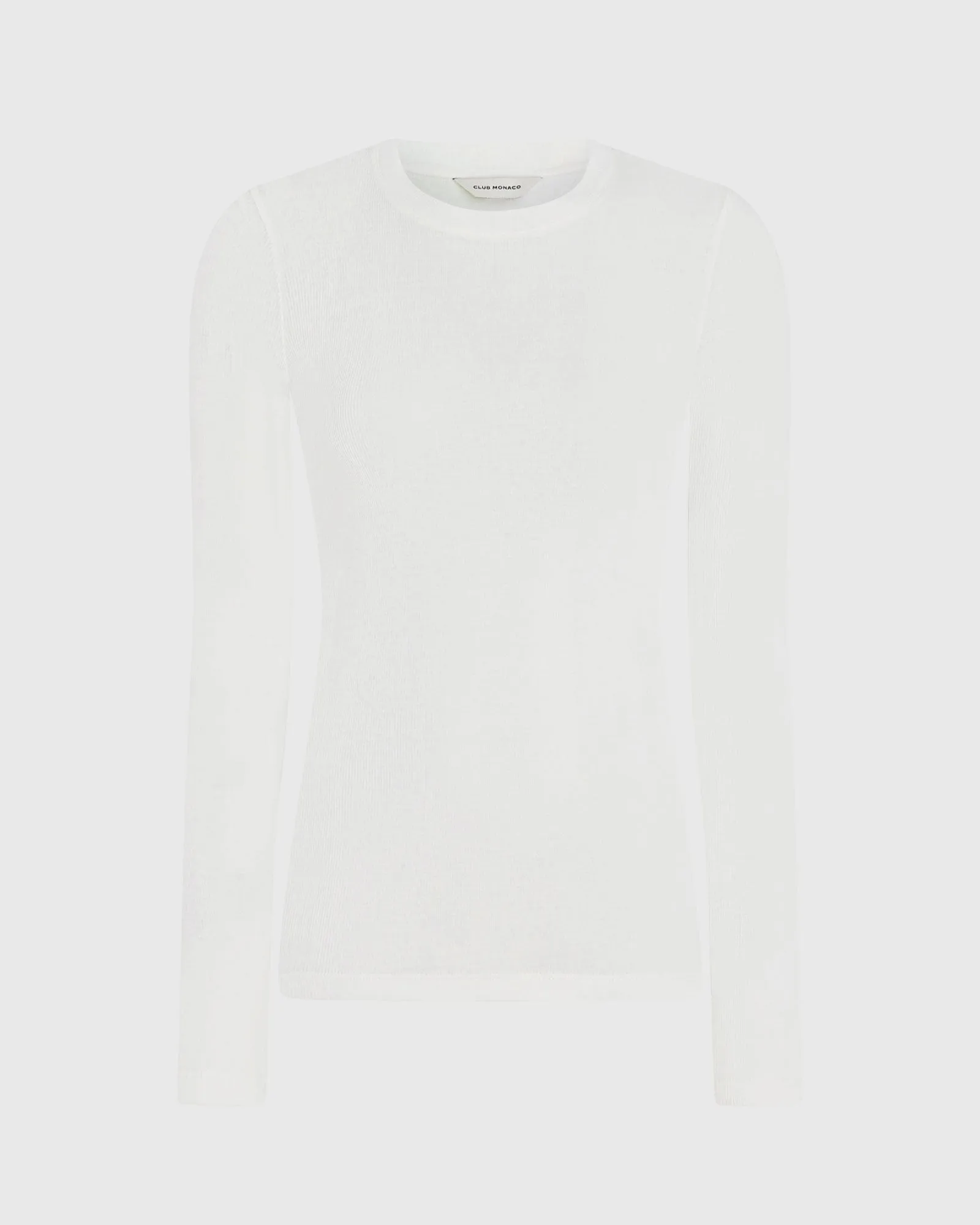 Ribbed Cotton Long-Sleeve Tee sold by Club Monaco product image thumbnail 5
