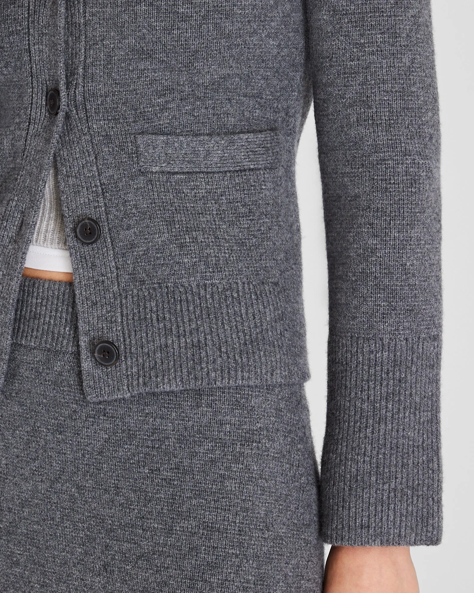 Wool-Cashmere Blend Milano Stitch Cardigan sold by Club Monaco product image thumbnail 2