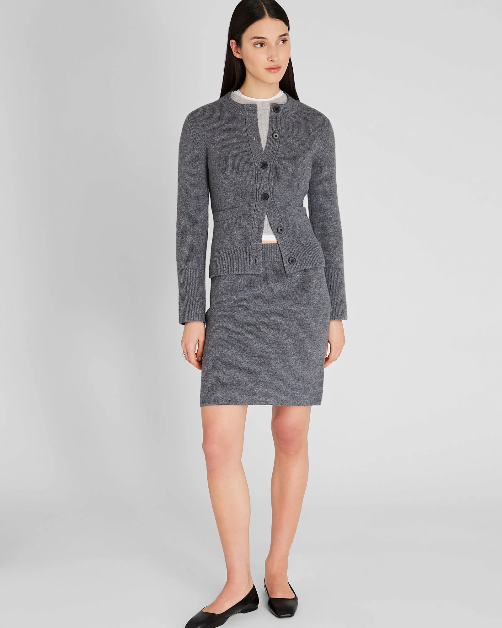 Wool-Cashmere Blend Milano Stitch Cardigan sold by Club Monaco product image thumbnail 4