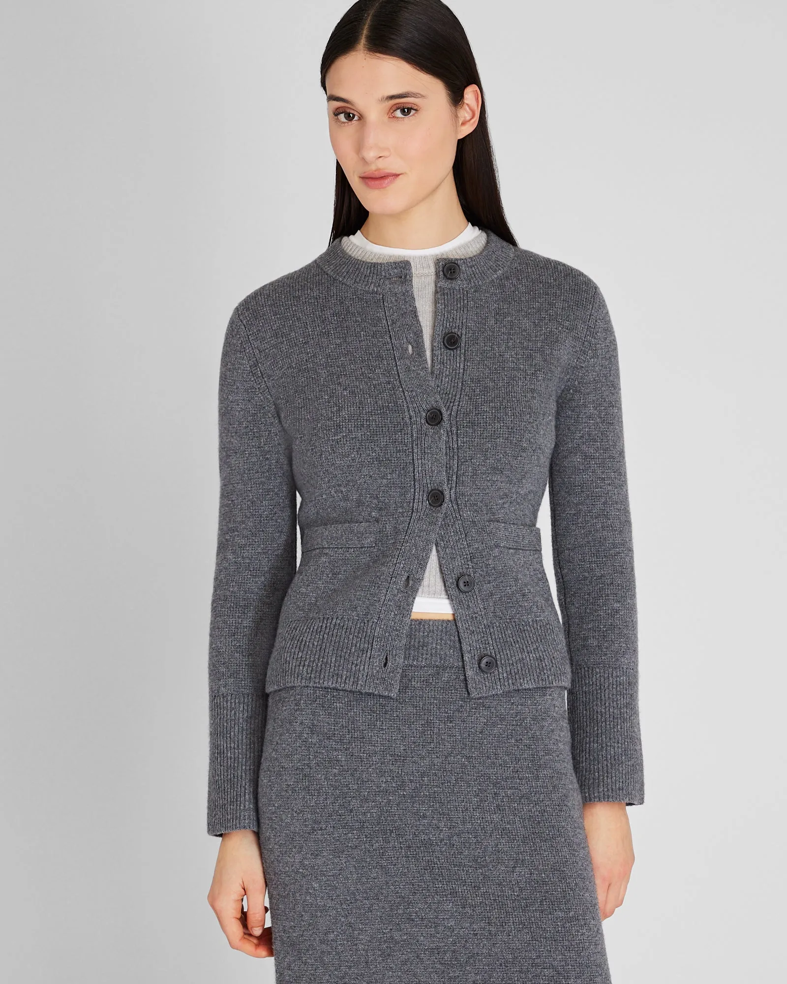 Wool-Cashmere Blend Milano Stitch Cardigan sold by Club Monaco