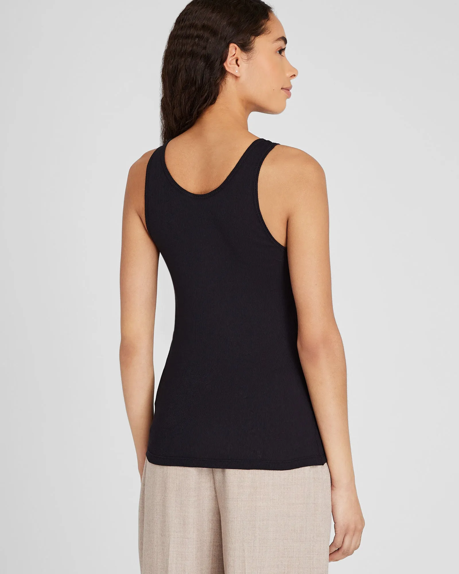 Ribbed Cotton Scoop Tank sold by Club Monaco product image thumbnail 3