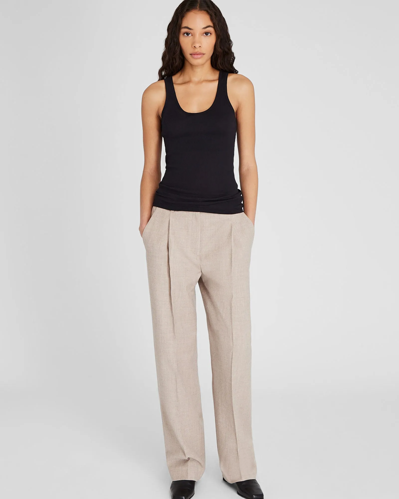 Ribbed Cotton Scoop Tank sold by Club Monaco product image thumbnail 4