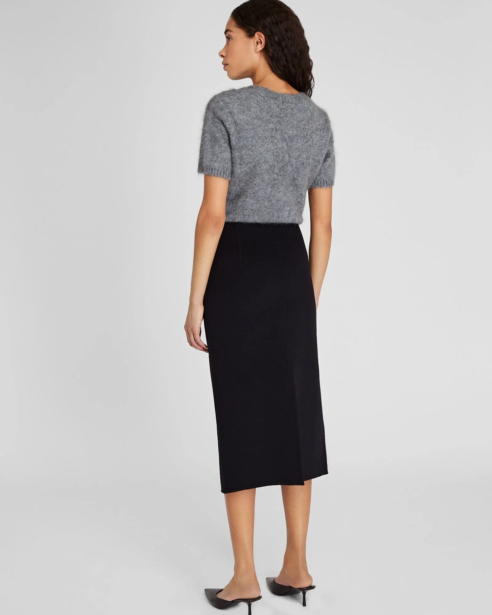Wool Double-Faced Midi Skirt sold by Club Monaco product image thumbnail 4