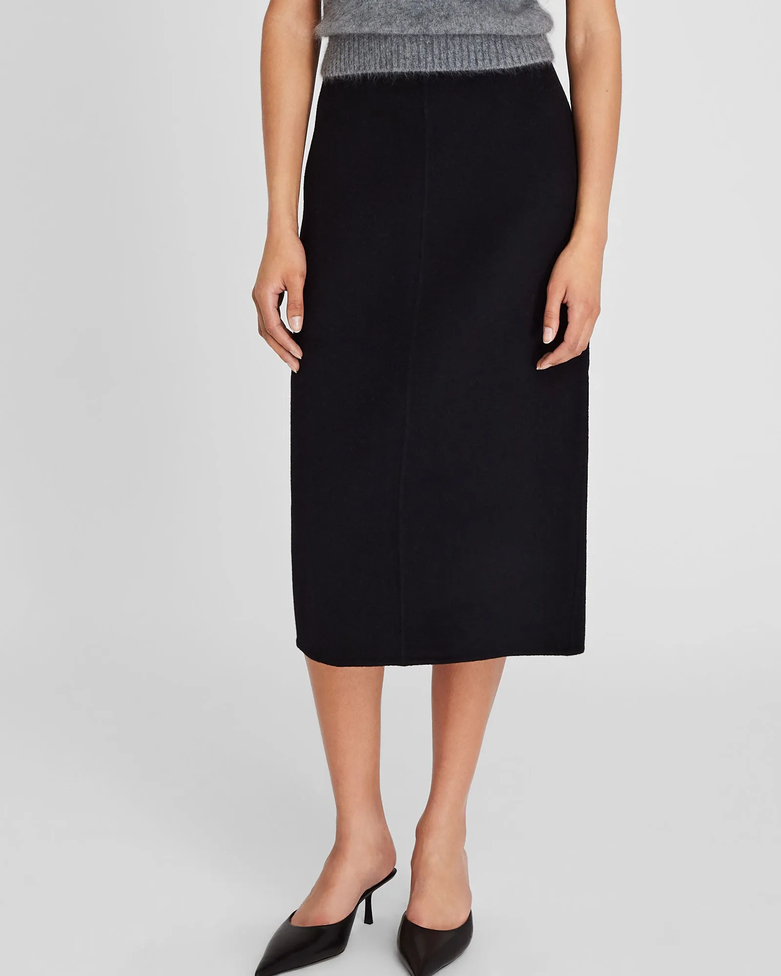 Wool Double-Faced Midi Skirt sold by Club Monaco product image thumbnail 3