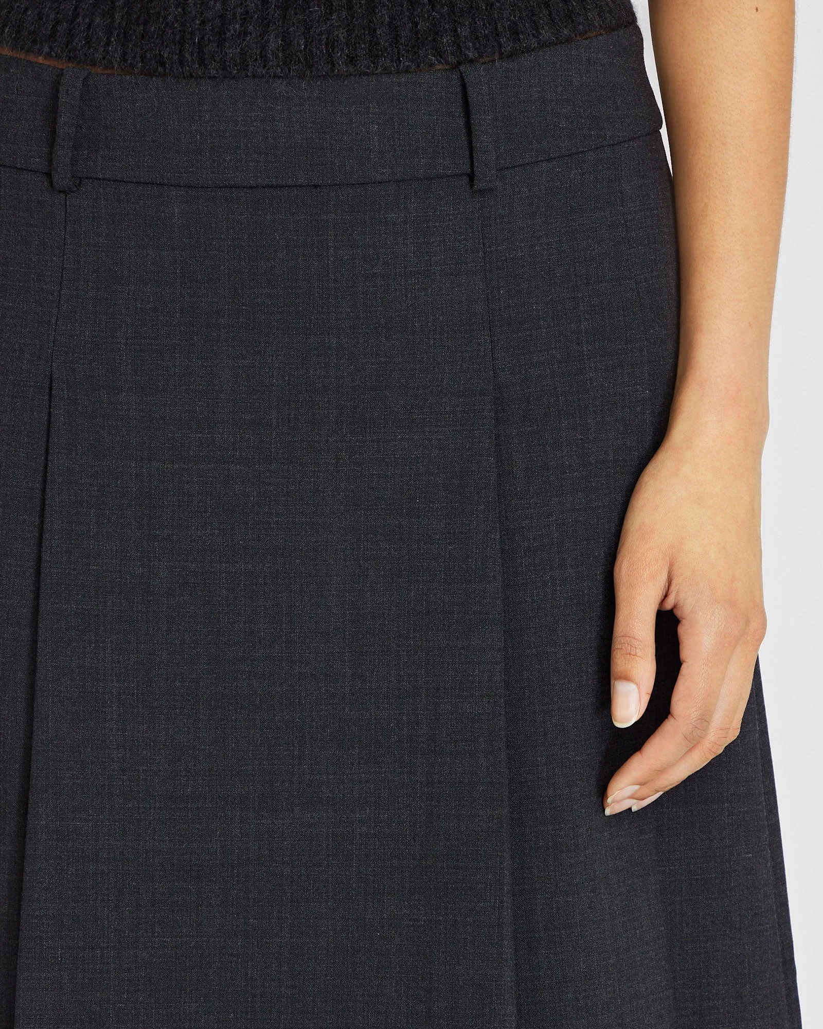 Wool Blend Pleated Midi Skirt sold by Club Monaco product image thumbnail 2