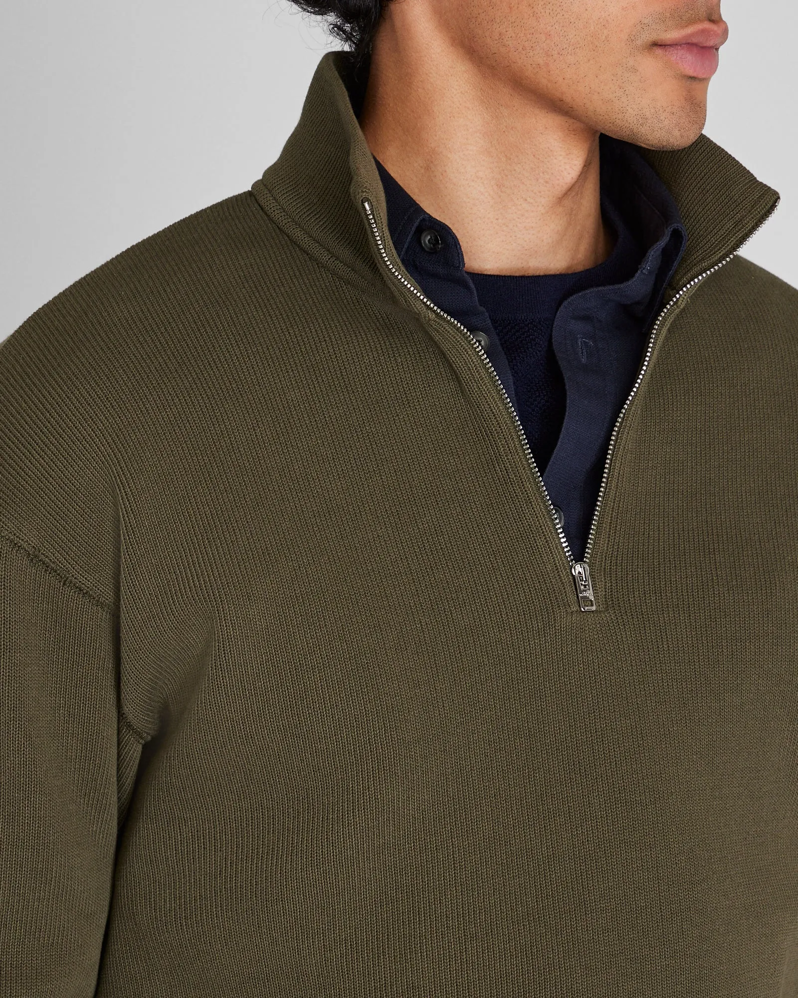 Rib Knit Quarter-Zip sold by Club Monaco product image thumbnail 2