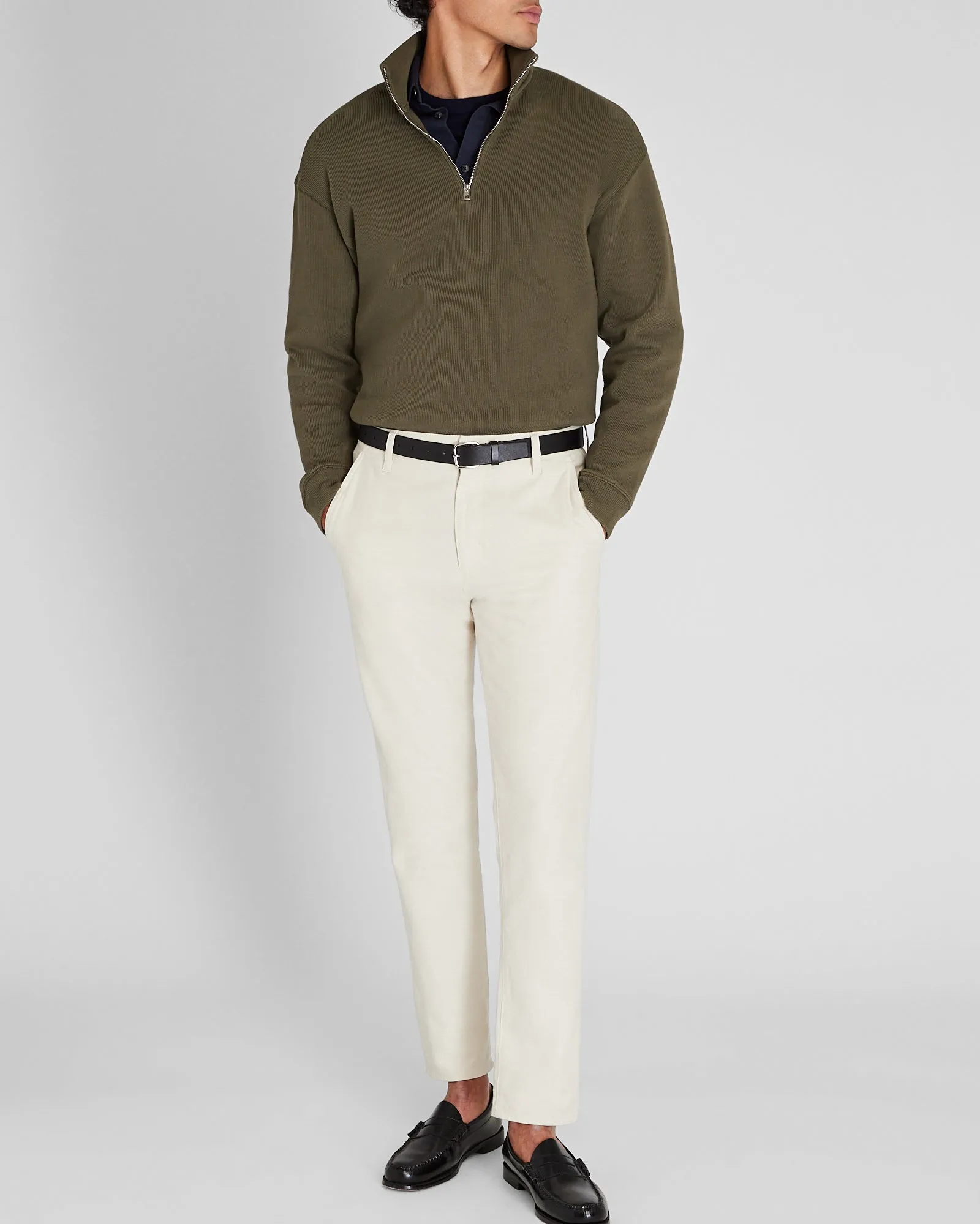 Rib Knit Quarter-Zip sold by Club Monaco product image thumbnail 4