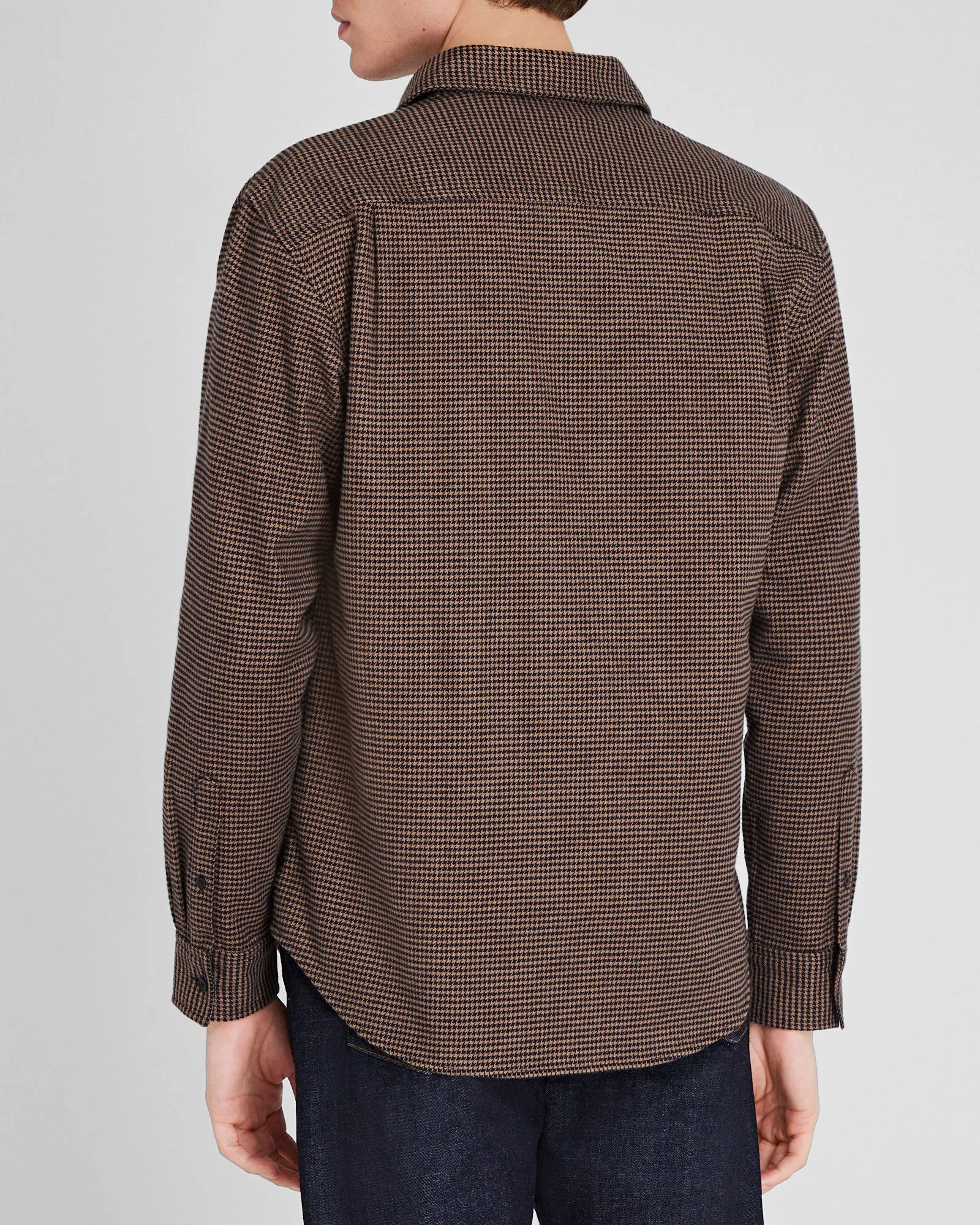 Houndstooth Heavyweight Flannel Shirt sold by Club Monaco product image thumbnail 3