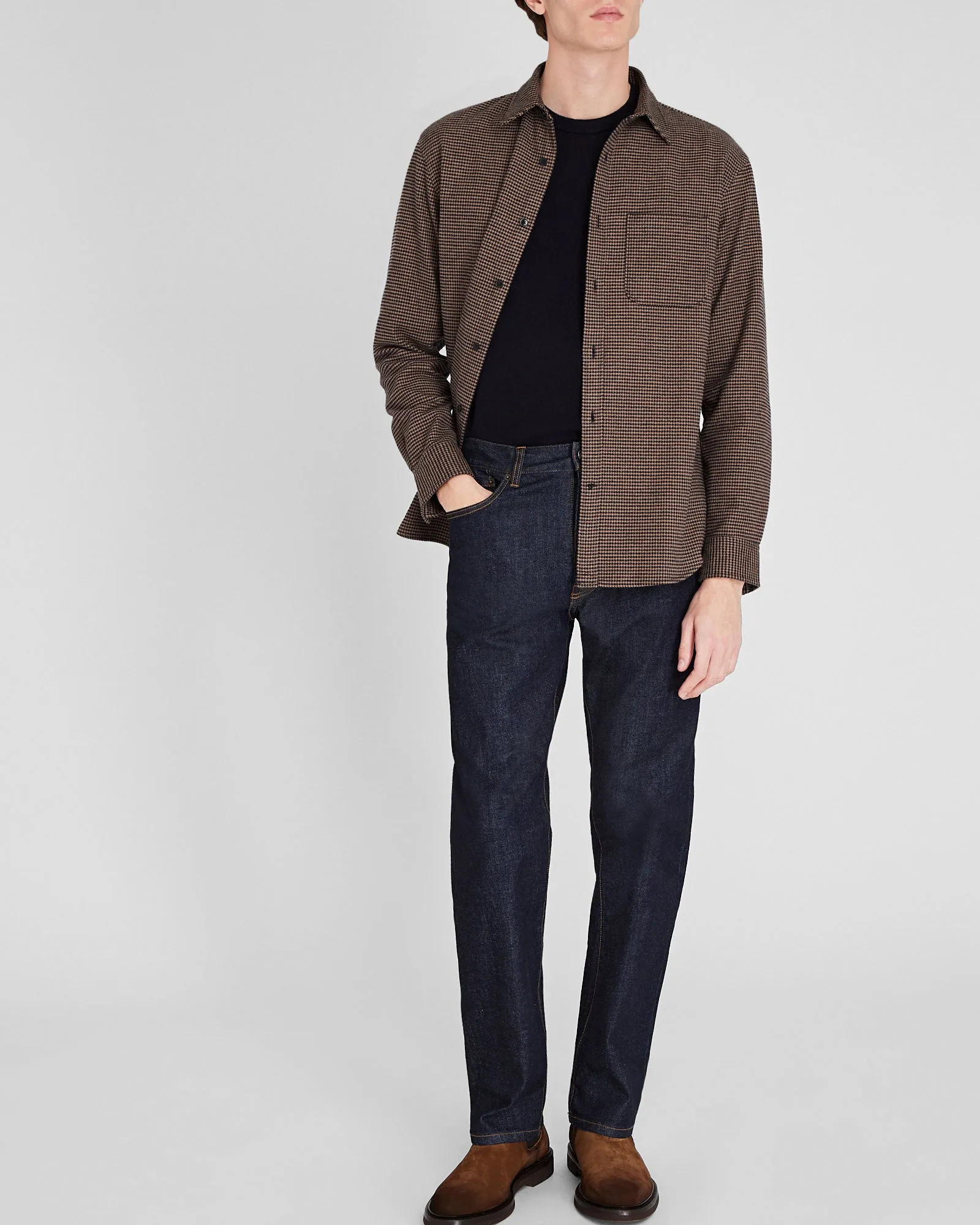 Houndstooth Heavyweight Flannel Shirt sold by Club Monaco product image thumbnail 4