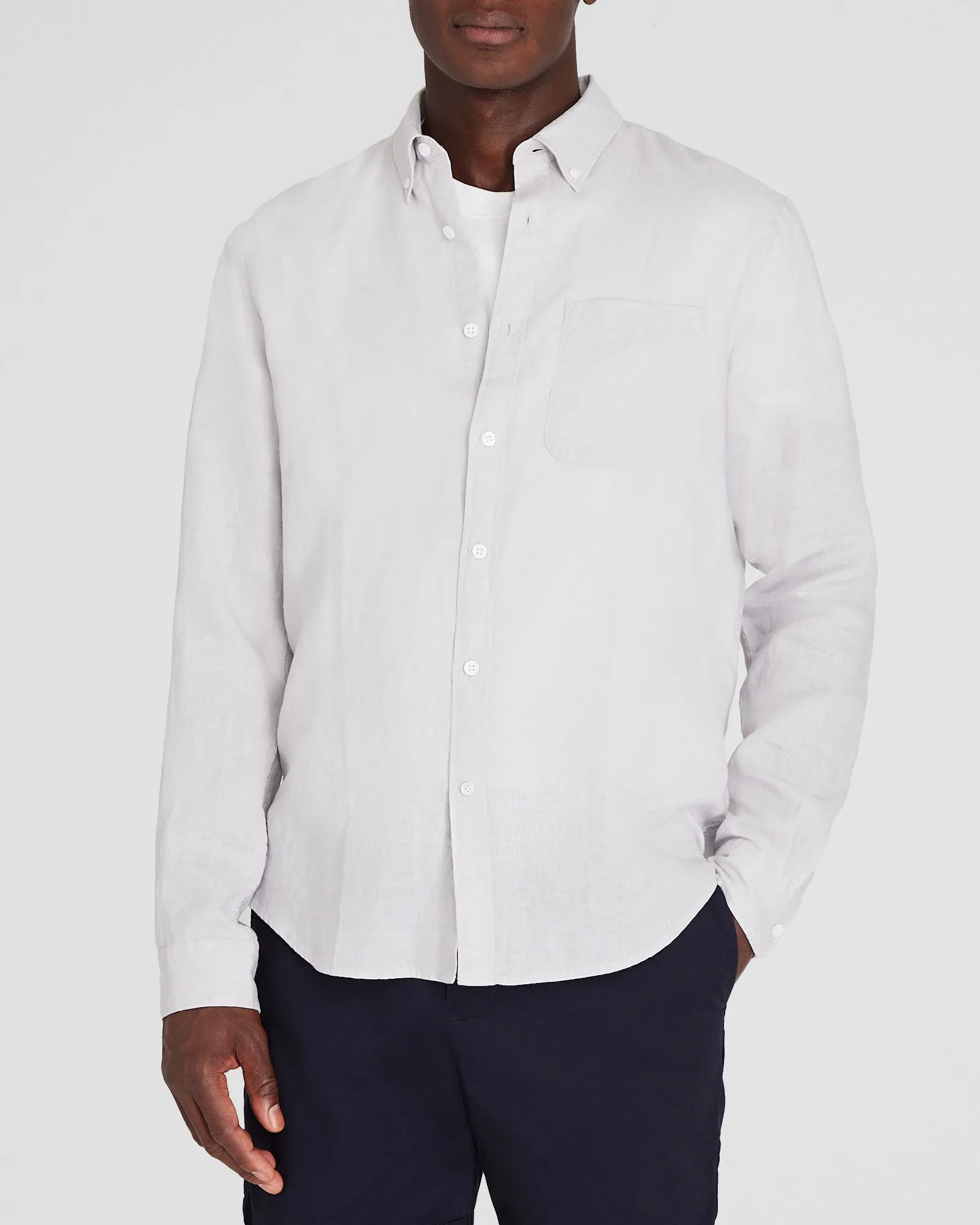Long-Sleeve Solid Linen Shirt sold by Club Monaco