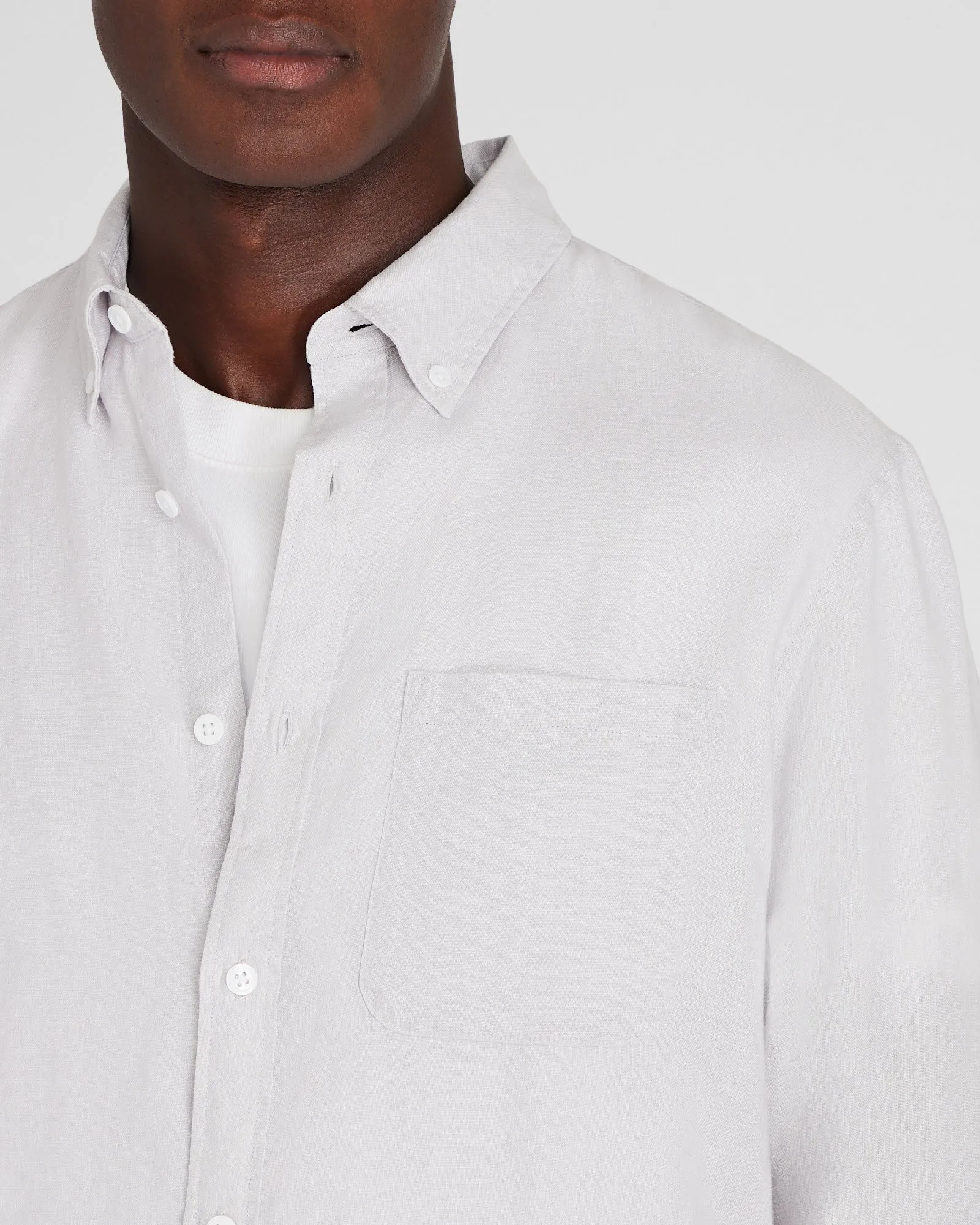 Long-Sleeve Solid Linen Shirt sold by Club Monaco product image thumbnail 2