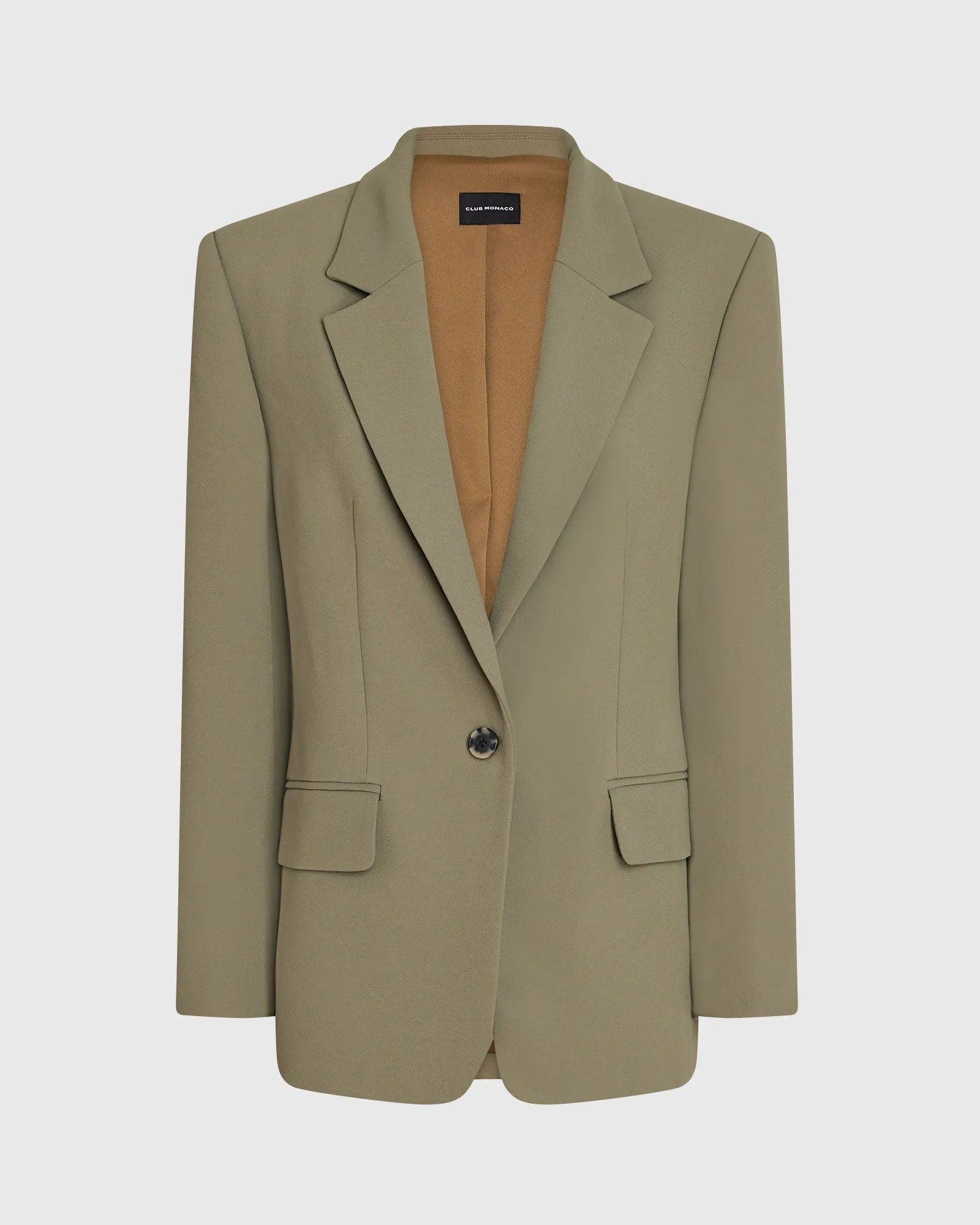 Relaxed Single-Breasted Crepe Blazer sold by Club Monaco product image thumbnail 5