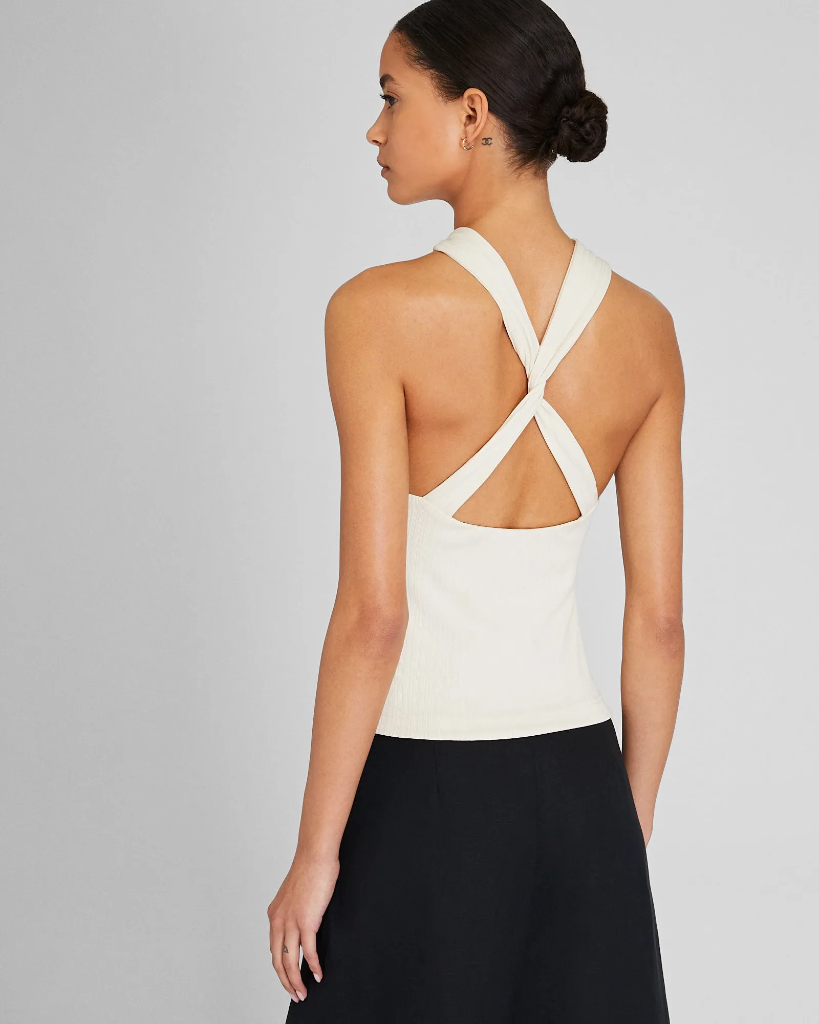 Ribbed Twist Knit Top sold by Club Monaco product image thumbnail 5