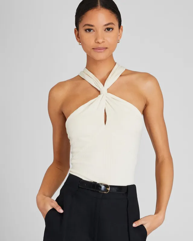 Ribbed Twist Knit Top sold by Club Monaco
