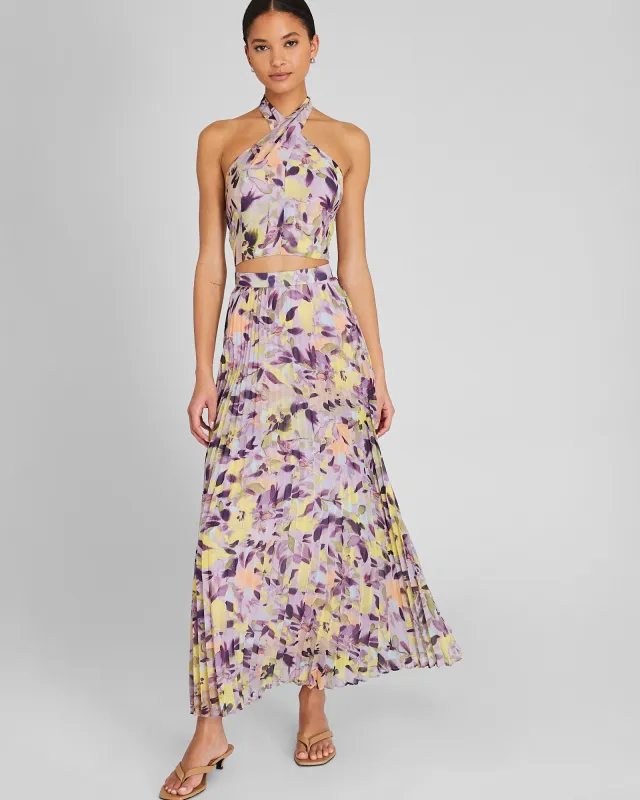 Print Paneled Maxi Skirt sold by Club Monaco