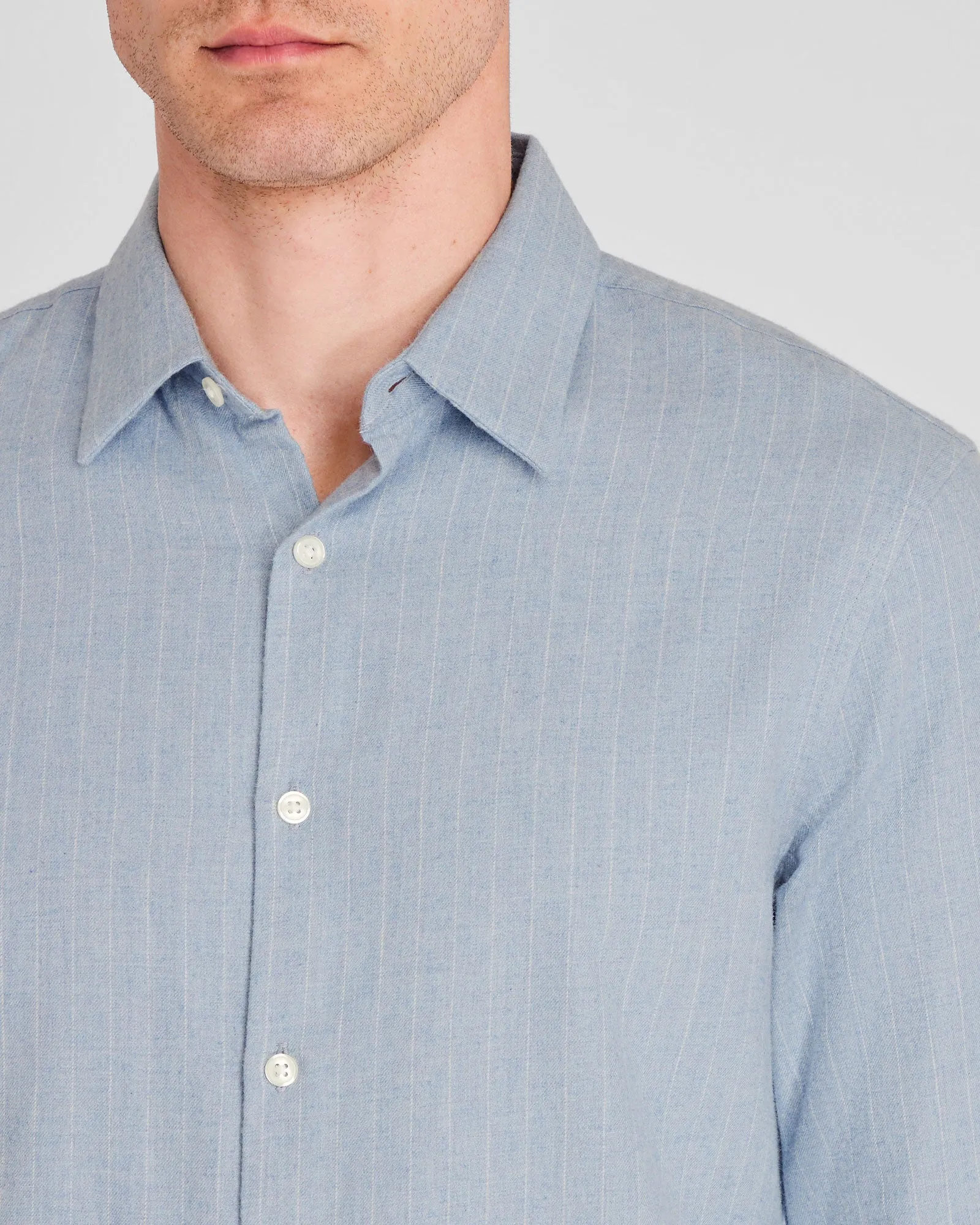Refined Pinstripe Twill Shirt sold by Club Monaco product image thumbnail 2