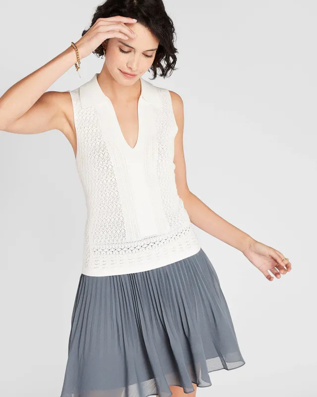 Sleeveless Johnny Collar Sweater sold by Club Monaco