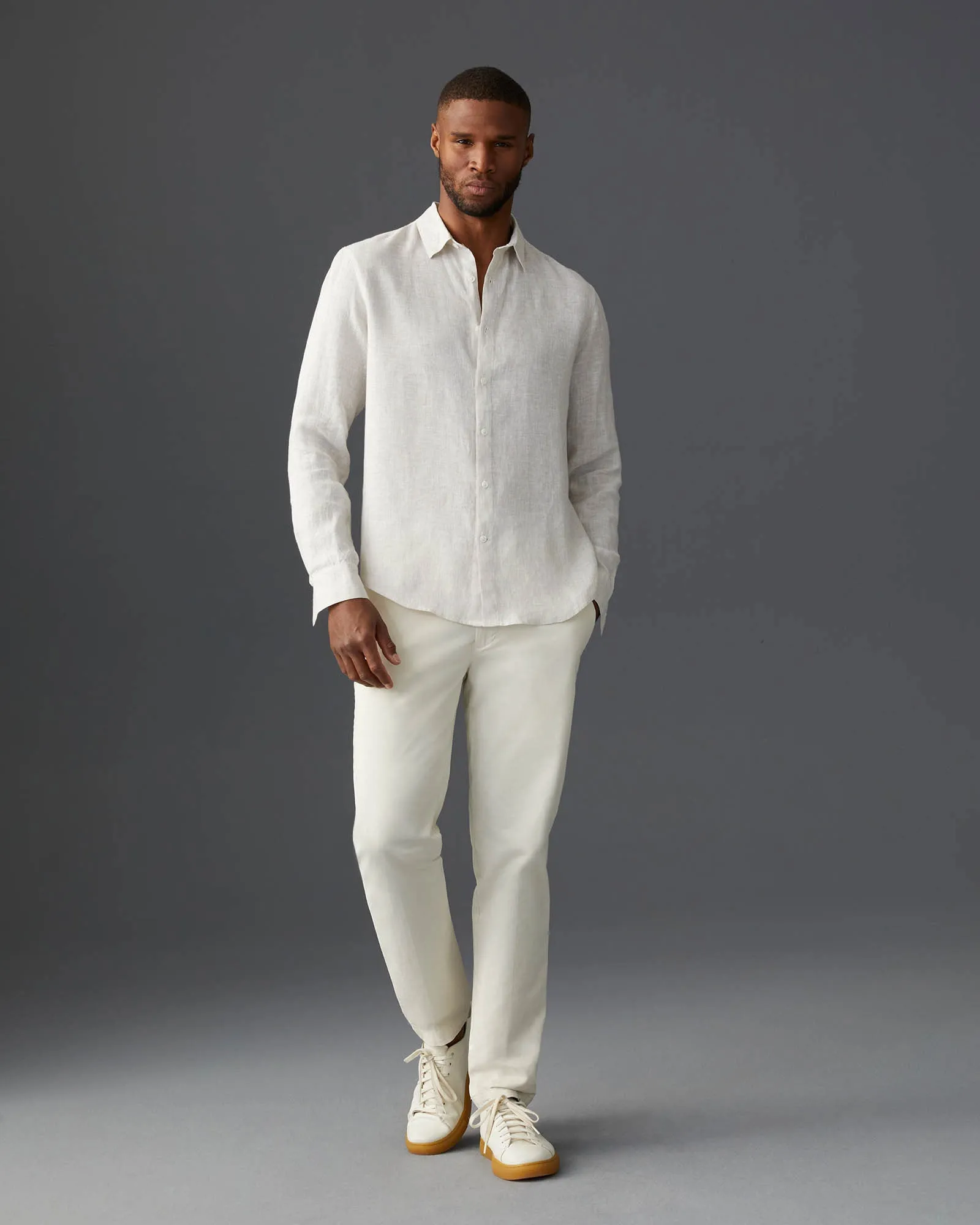 Carlo Bassetti Italian Linen Stripe Shirt sold by Club Monaco product image thumbnail 3