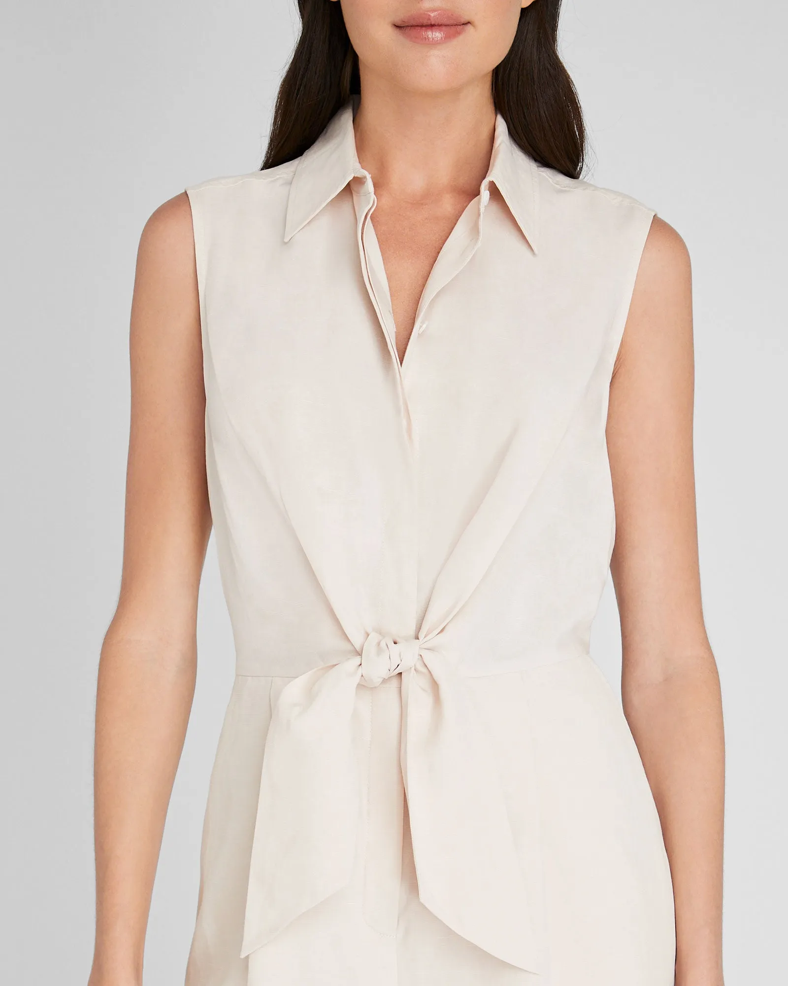 Tie Front Shirt Romper sold by Club Monaco product image thumbnail 3