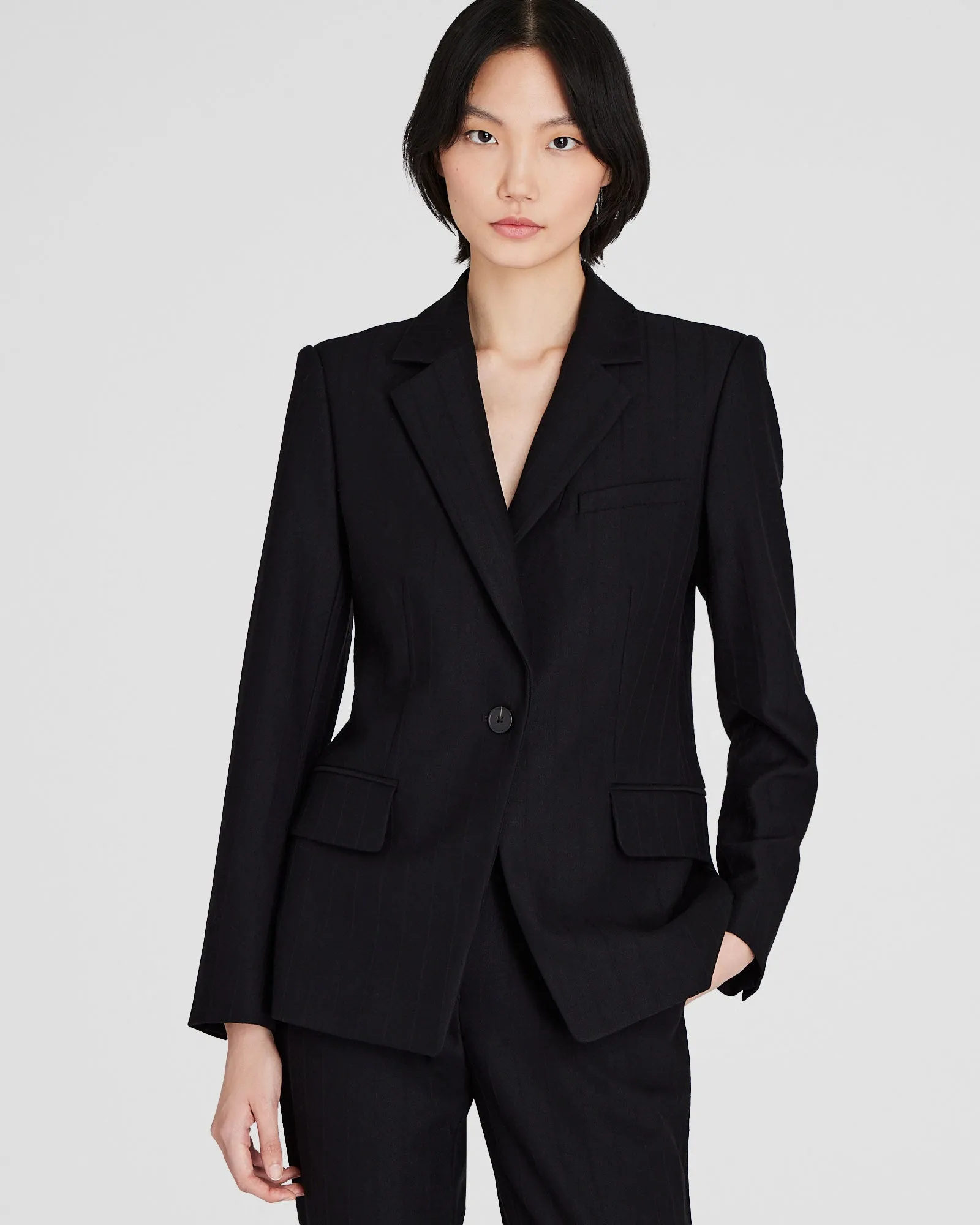 Cutaway Striped Jacquard Blazer sold by Club Monaco