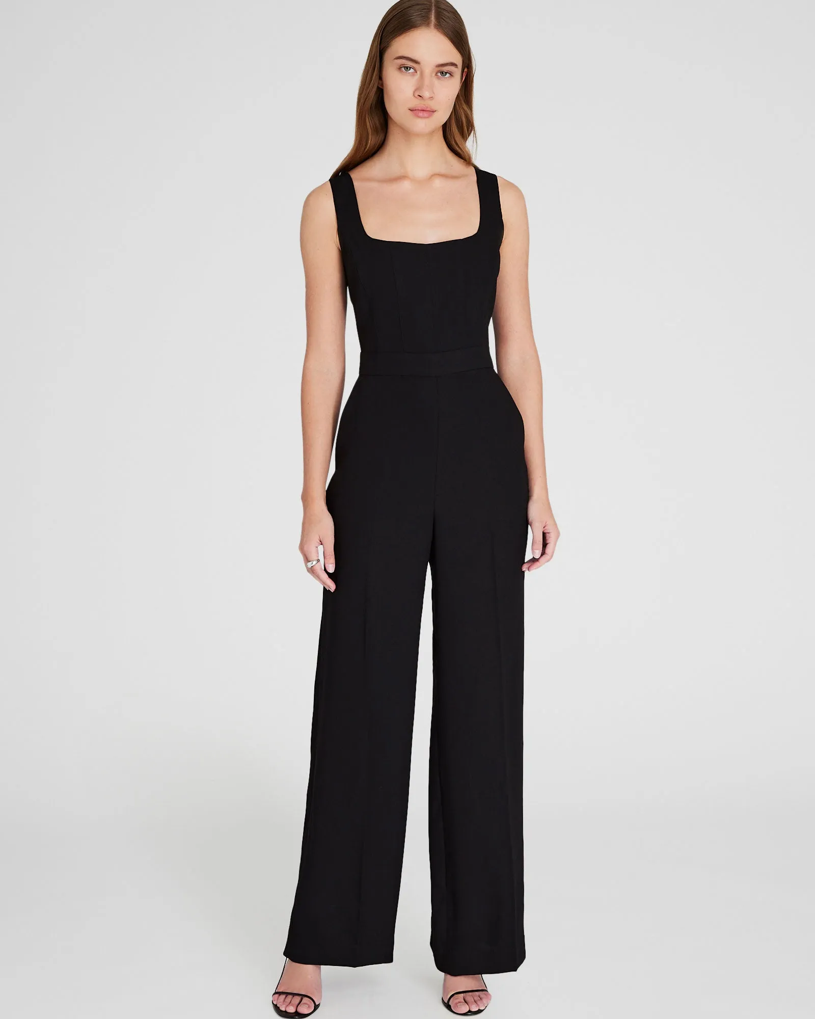 Crepe Square-Neck Jumpsuit sold by Club Monaco product image thumbnail 4