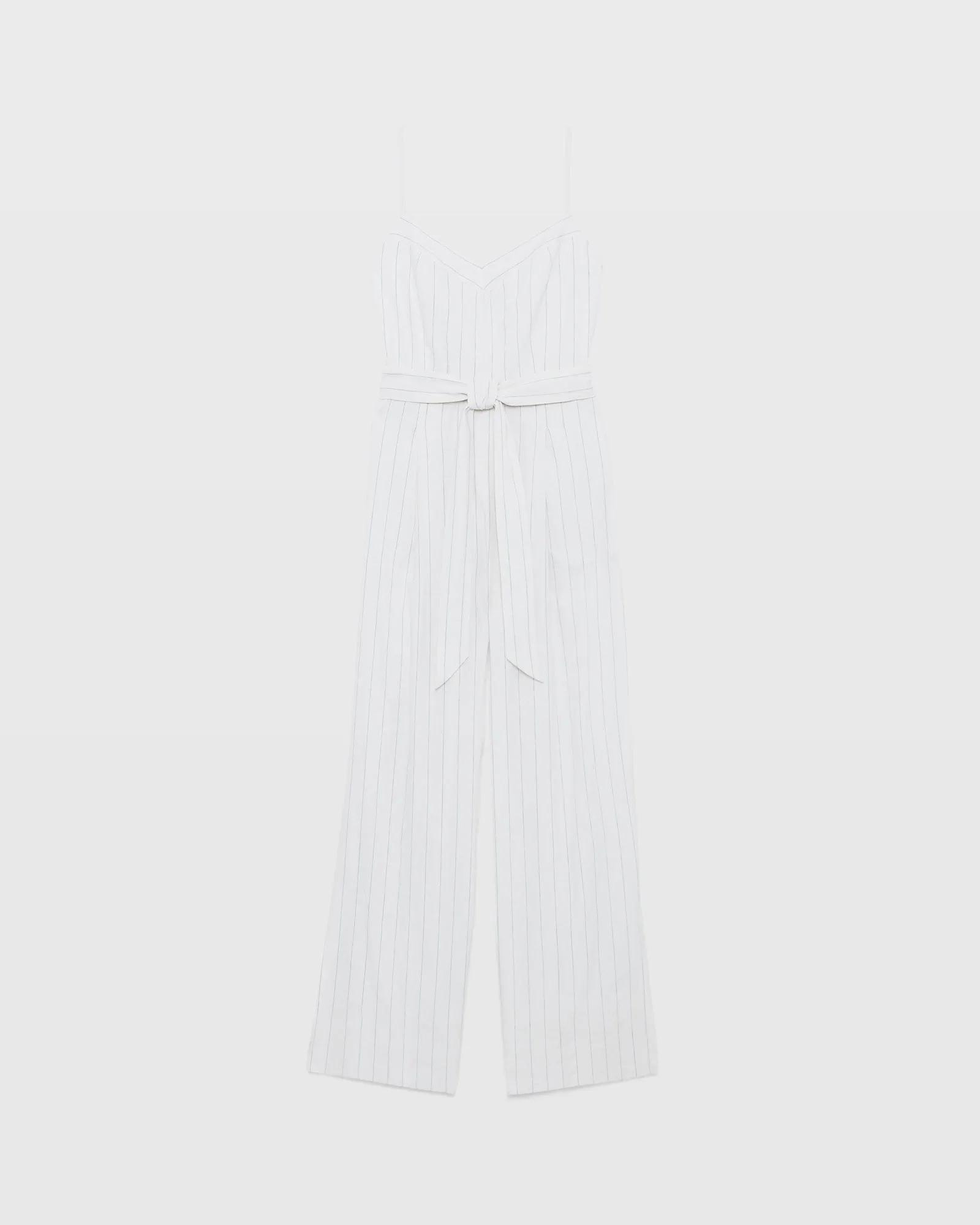 Pinstripe Linen Blend Jumpsuit sold by Club Monaco product image thumbnail 5