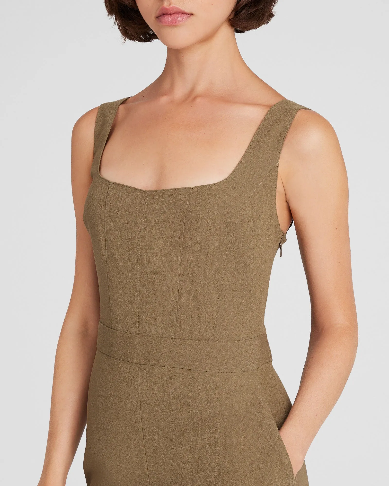 Crepe Square-Neck Jumpsuit sold by Club Monaco product image thumbnail 3