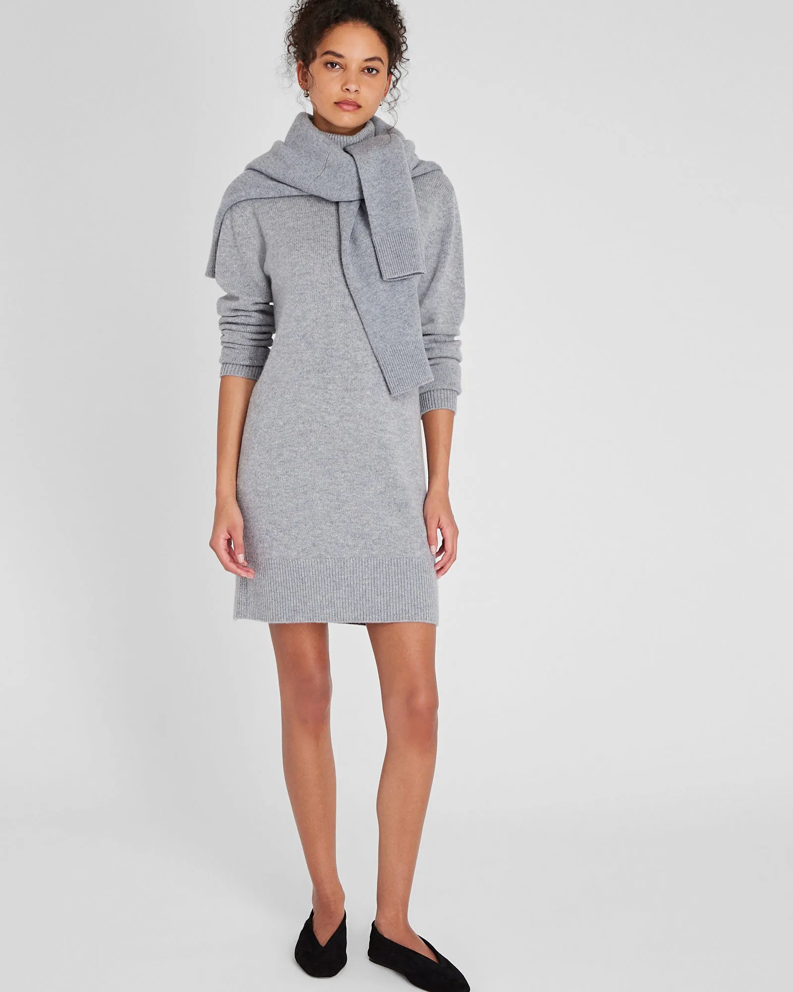 Wool-Cashmere Blend Mini Turtleneck Dress sold by Club Monaco product image thumbnail 4
