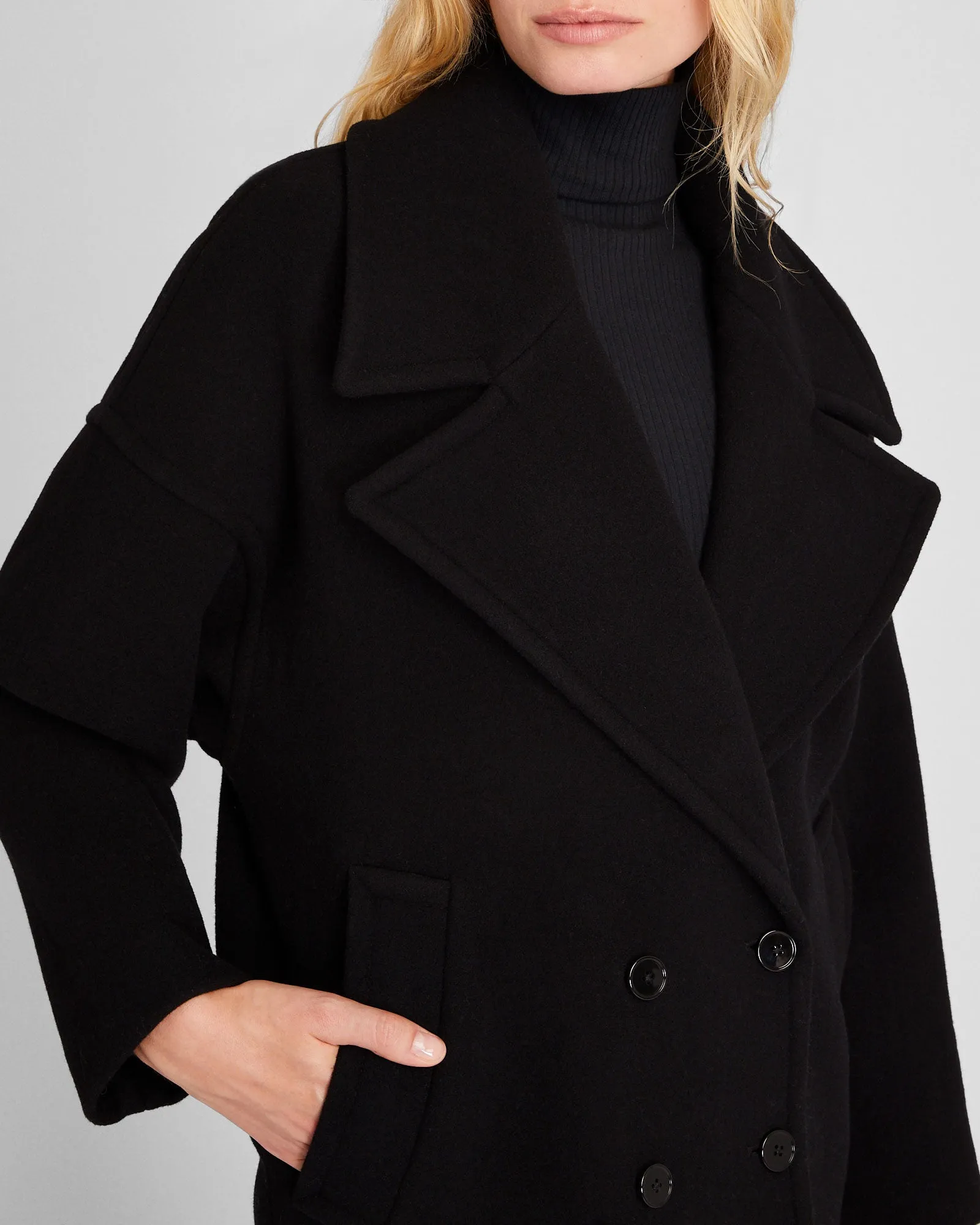Short Double-Breasted Relaxed Coat sold by Club Monaco product image thumbnail 3