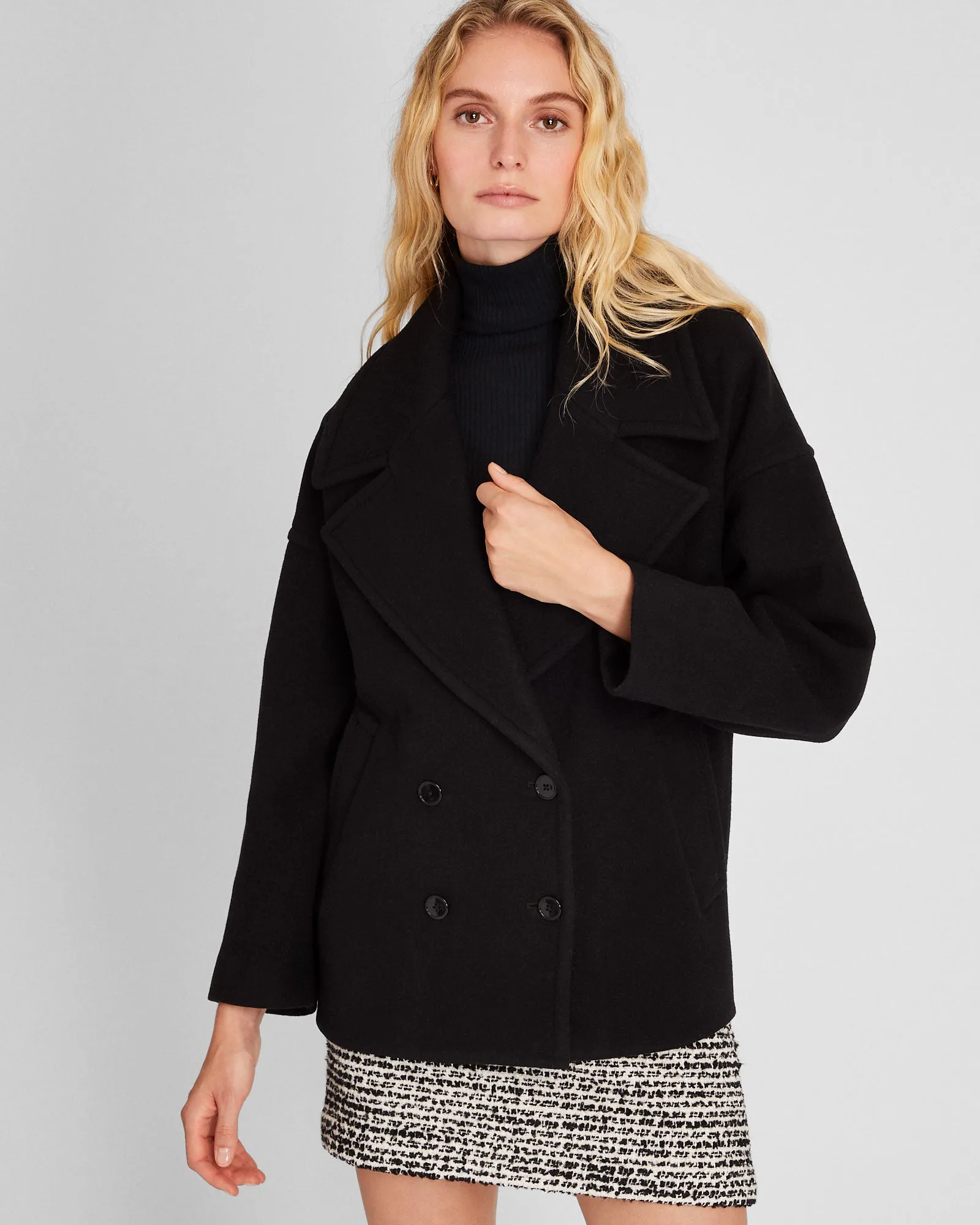 Short Double-Breasted Relaxed Coat sold by Club Monaco