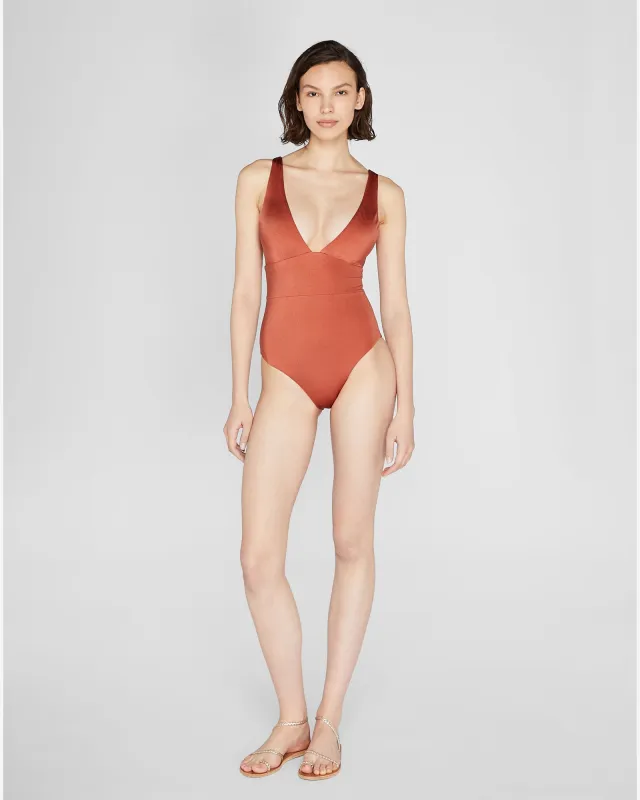 Onia Iris Low Plunge One-Piece Swimsuit sold by Club Monaco