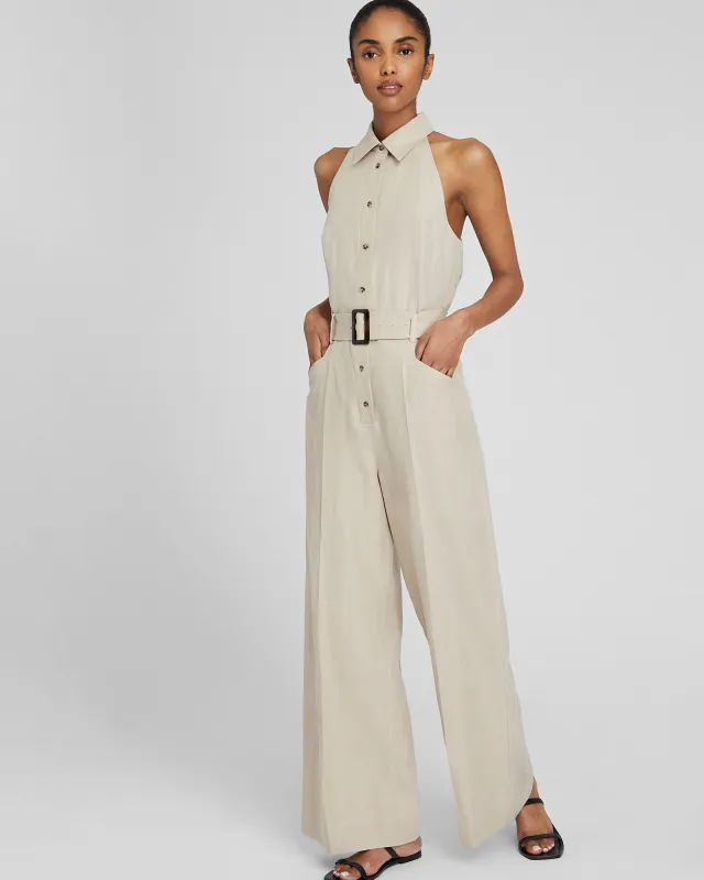 Sleeveless Collared Jumpsuit sold by Club Monaco