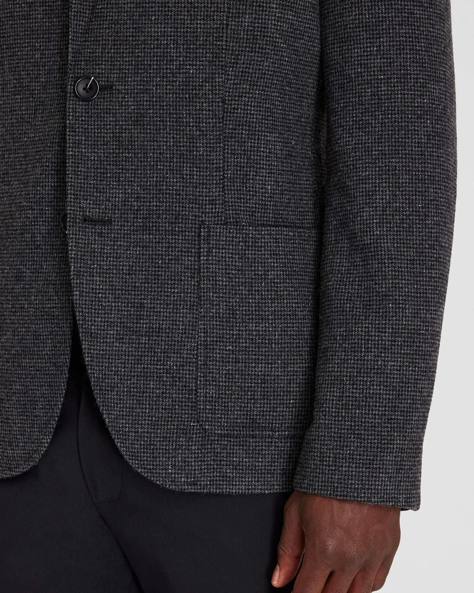Lightweight Wool Blend Houndstooth Blazer sold by Club Monaco product image thumbnail 2