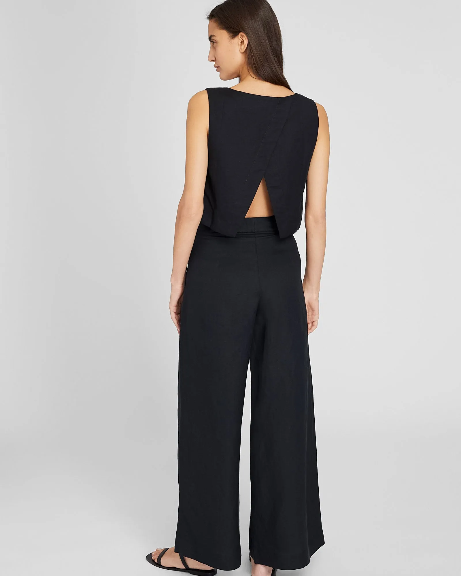 Wide Leg Linen Blend Trouser sold by Club Monaco product image thumbnail 3