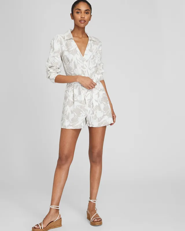 Long Sleeve Collared Romper sold by Club Monaco